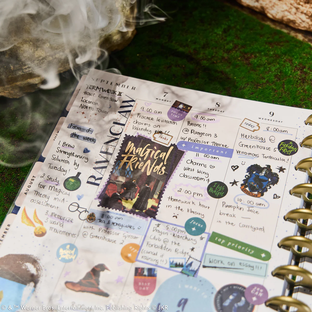 2026 Harry Potter Enchanted Grounds Customizable Planner - Big Color Block Layout - 12 Months - Image 13