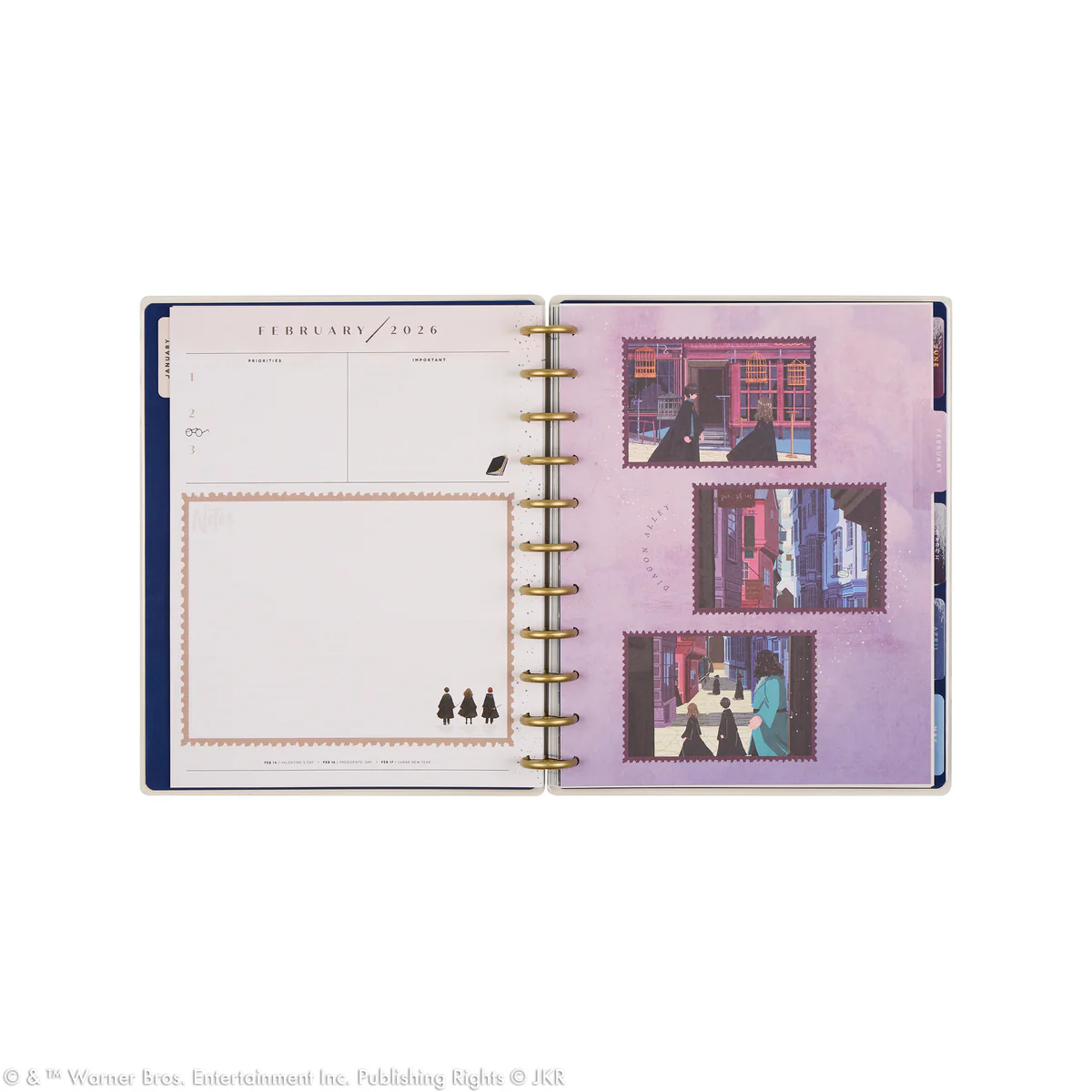 2026 Harry Potter Enchanted Grounds Customizable Planner - Big Color Block Layout - 12 Months - Image 14