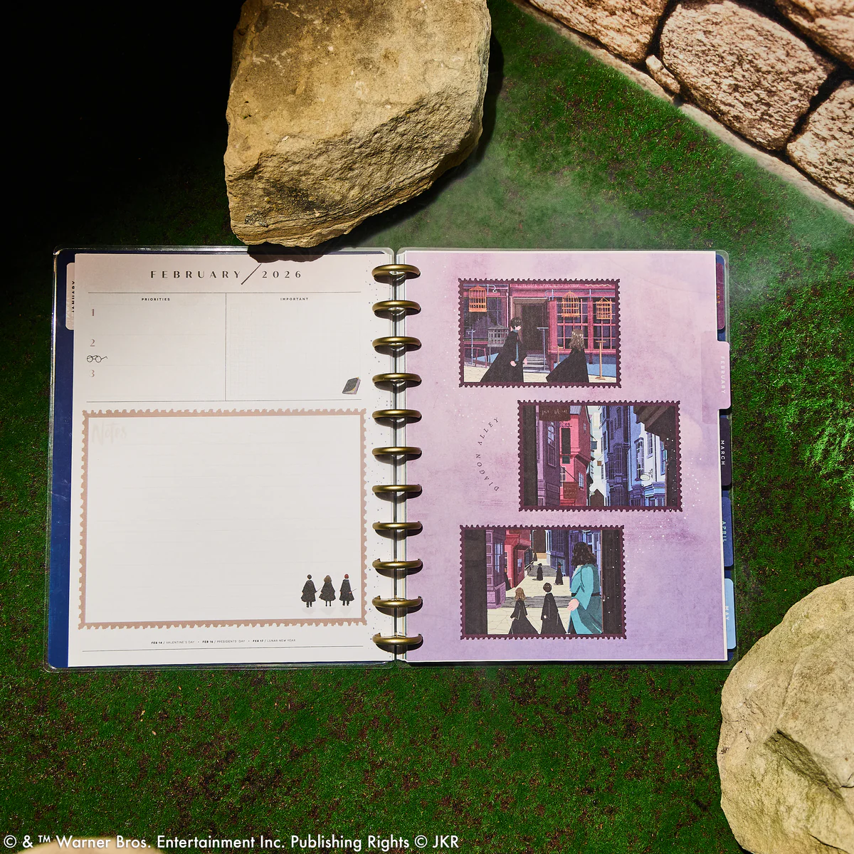 2026 Harry Potter Enchanted Grounds Customizable Planner - Big Color Block Layout - 12 Months - Image 5