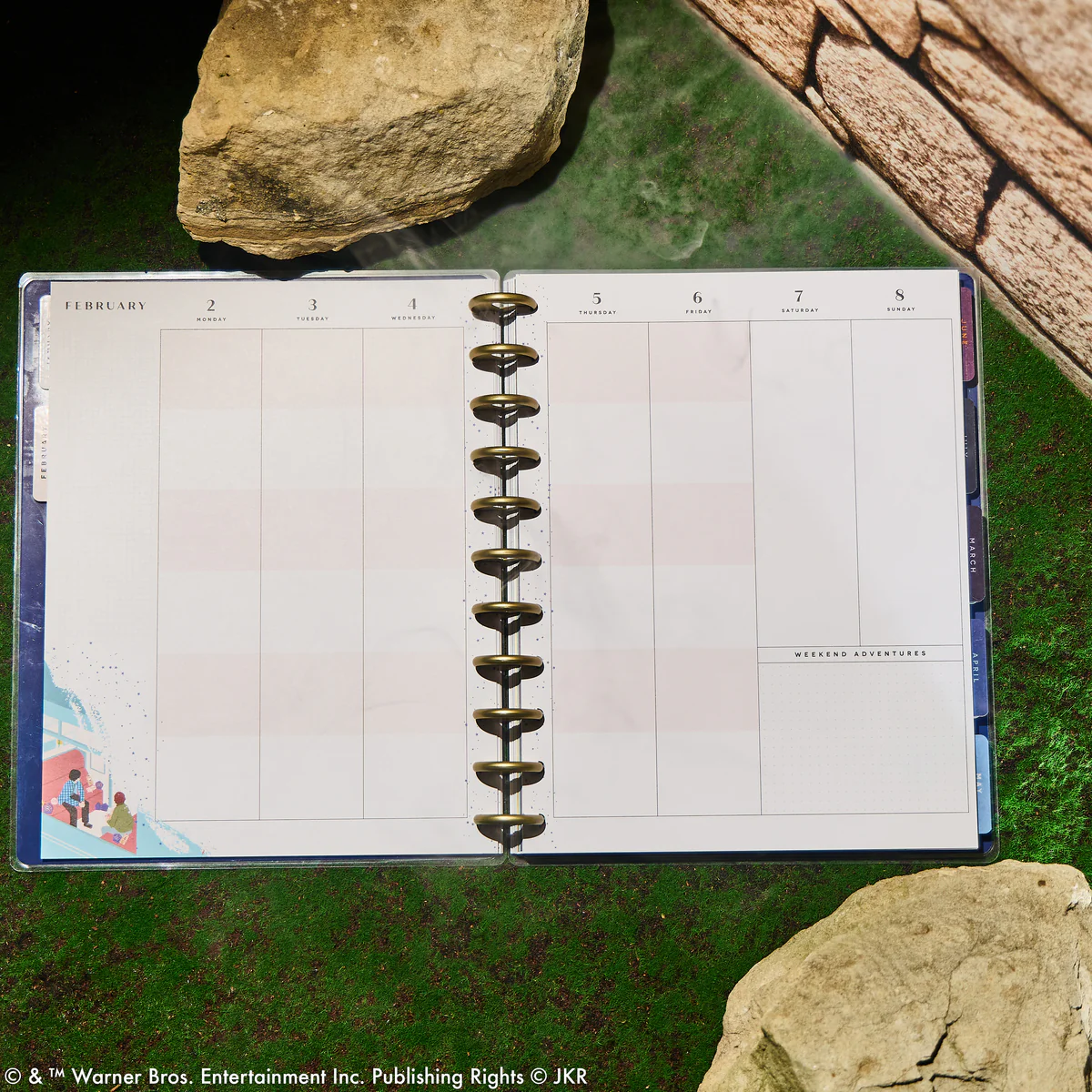 2026 Harry Potter Enchanted Grounds Customizable Planner - Big Color Block Layout - 12 Months - Image 6