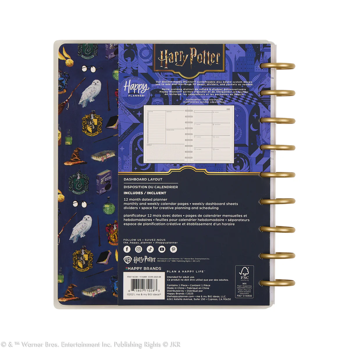2026 Harry Potter Enchanted Grounds Customizable Planner - Classic Dashboard Layout - 12 Months - Image 23