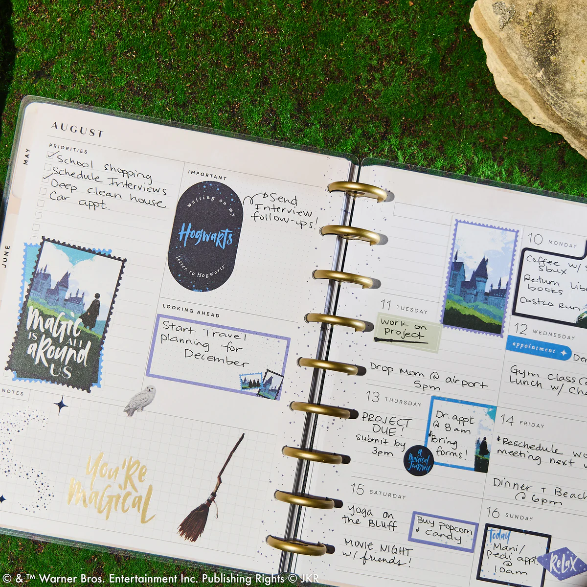 2026 Harry Potter Enchanted Grounds Customizable Planner - Classic Dashboard Layout - 12 Months - Image 4
