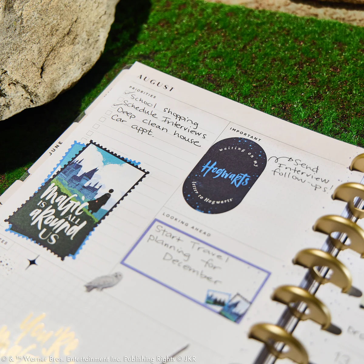 2026 Harry Potter Enchanted Grounds Customizable Planner - Classic Dashboard Layout - 12 Months - Image 5