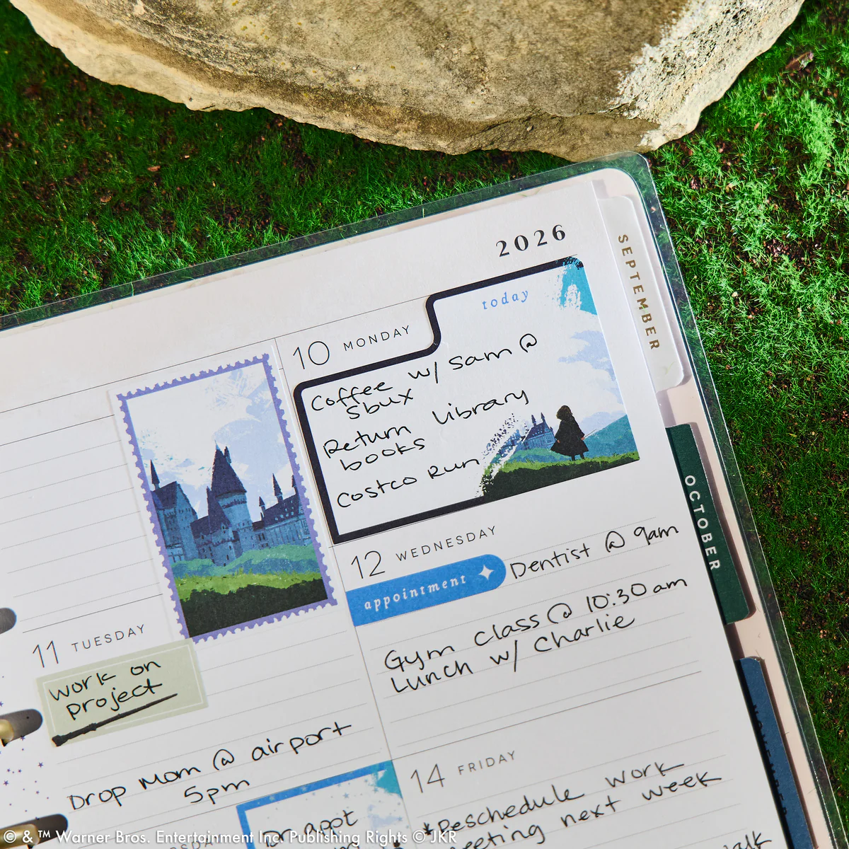 2026 Harry Potter Enchanted Grounds Customizable Planner - Classic Dashboard Layout - 12 Months - Image 6