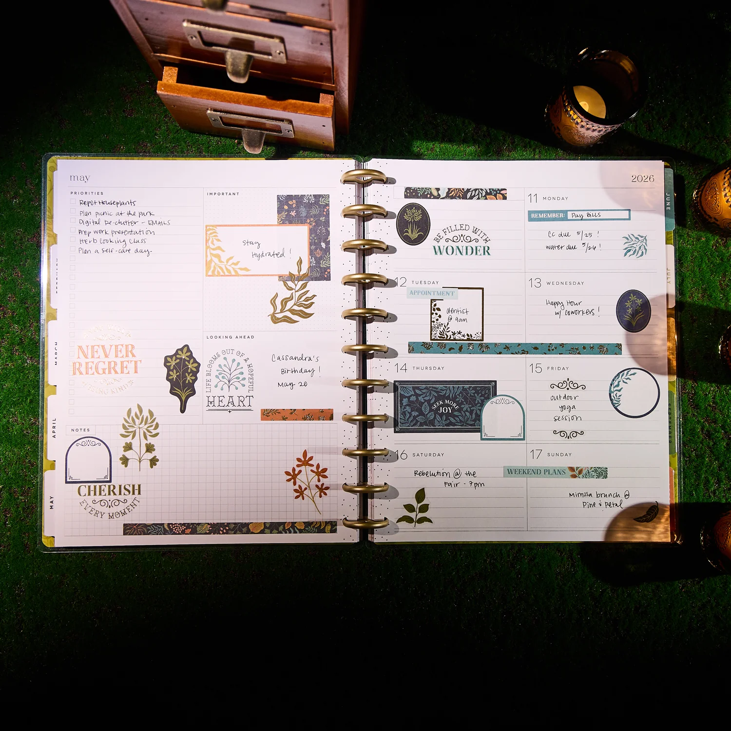 2026 Herbarium Customizable Planner - Big Dashboard Layout - 12 Months - Image 4