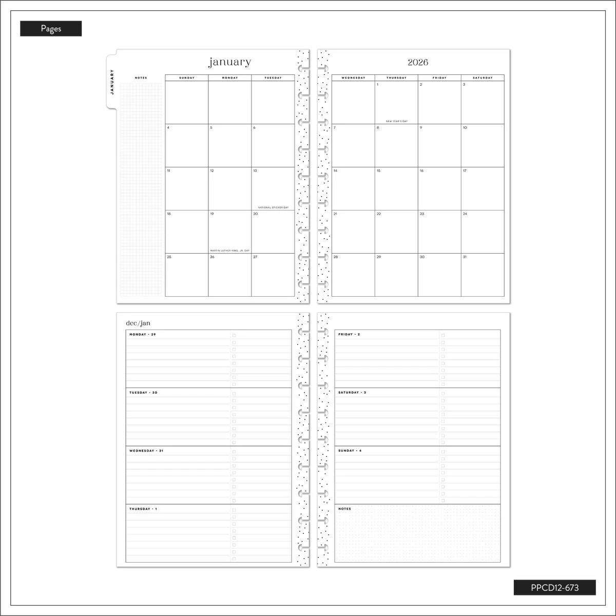 2026 Herbarium Customizable Planner - Classic Horizontal Layout - 12 Months - Image 19