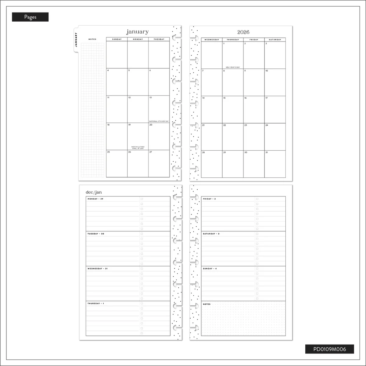 2026 Herbarium Customizable Planner - Mini Horizontal Layout - 12 Months - Image 15