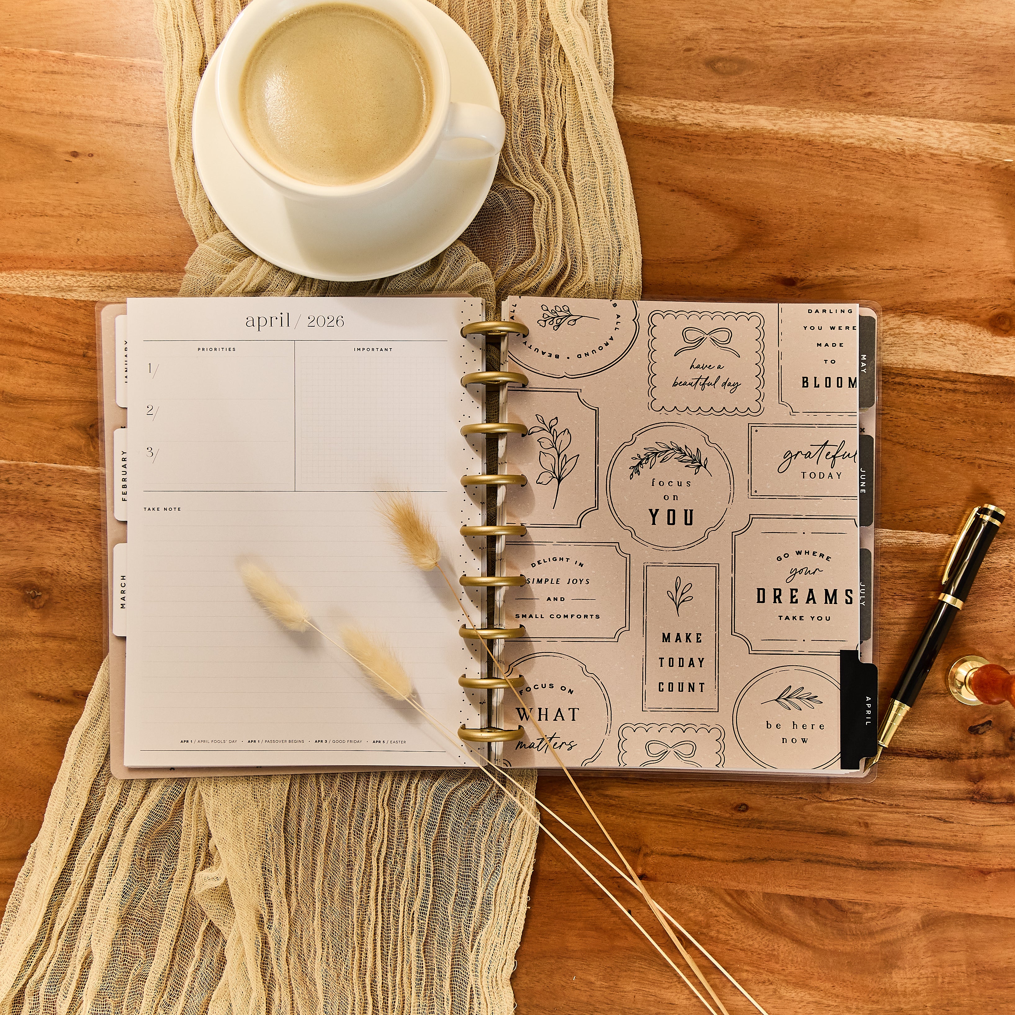 2026 Heritage Charm Customizable Planner - Classic Horizontal Layout - 12 Months - Image 7