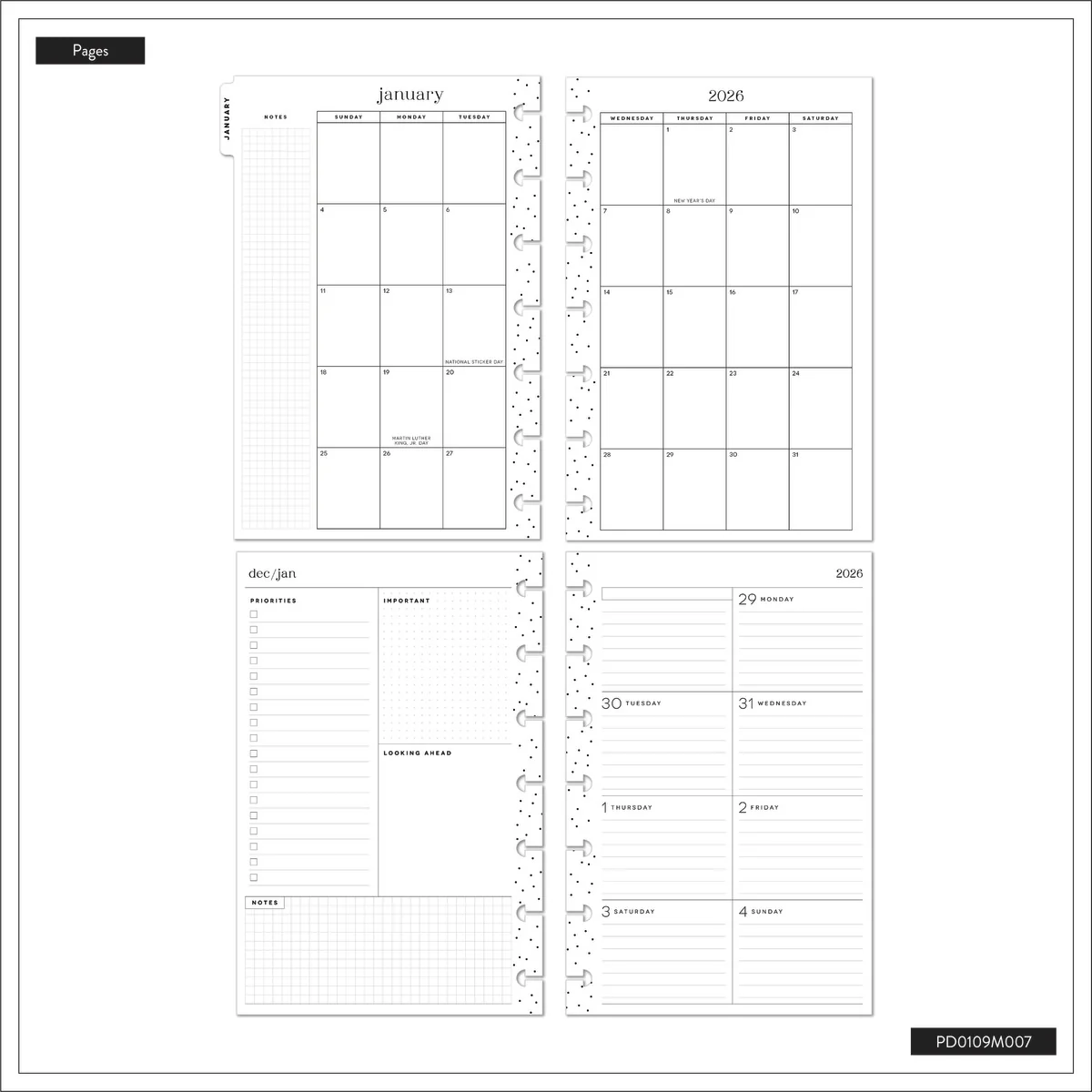 2026 Heritage Charm Customizable Planner - Mini Dashboard Layout - 12 Months - Image 18