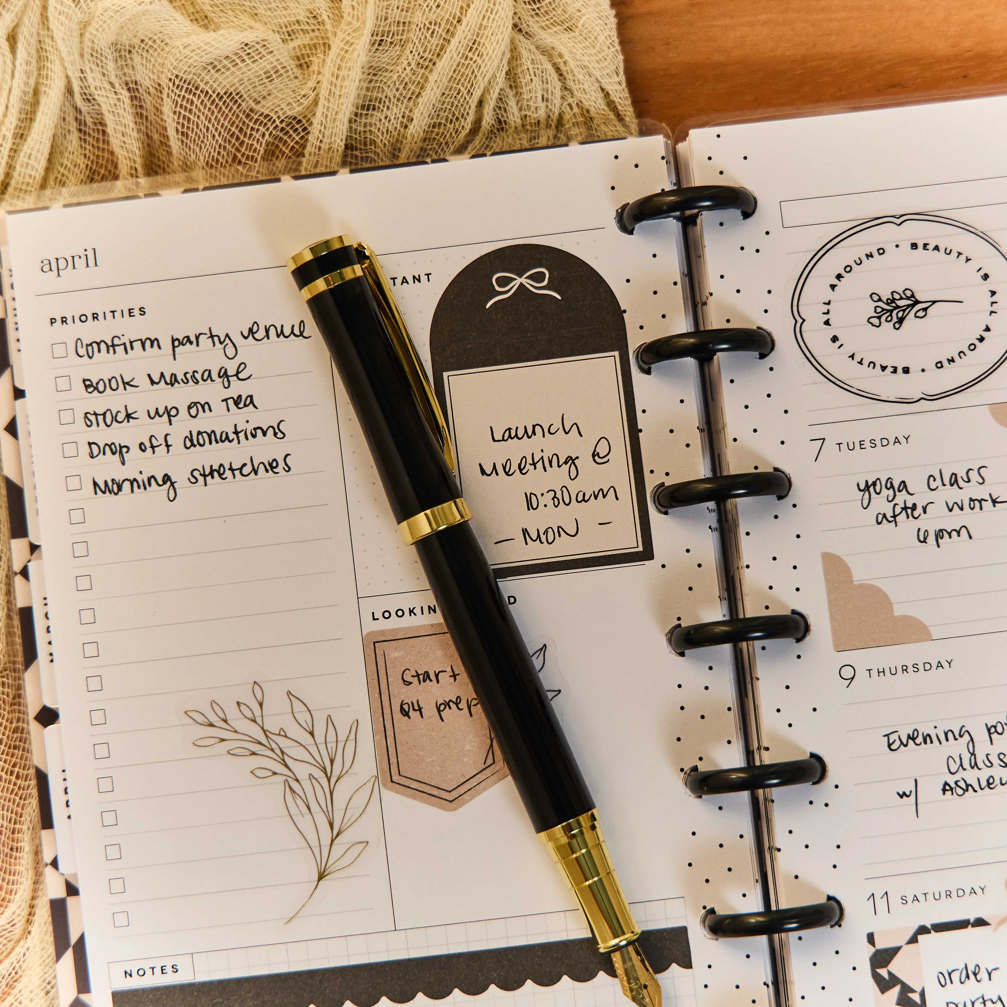 2026 Heritage Charm Customizable Planner - Mini Dashboard Layout - 12 Months - Image 5
