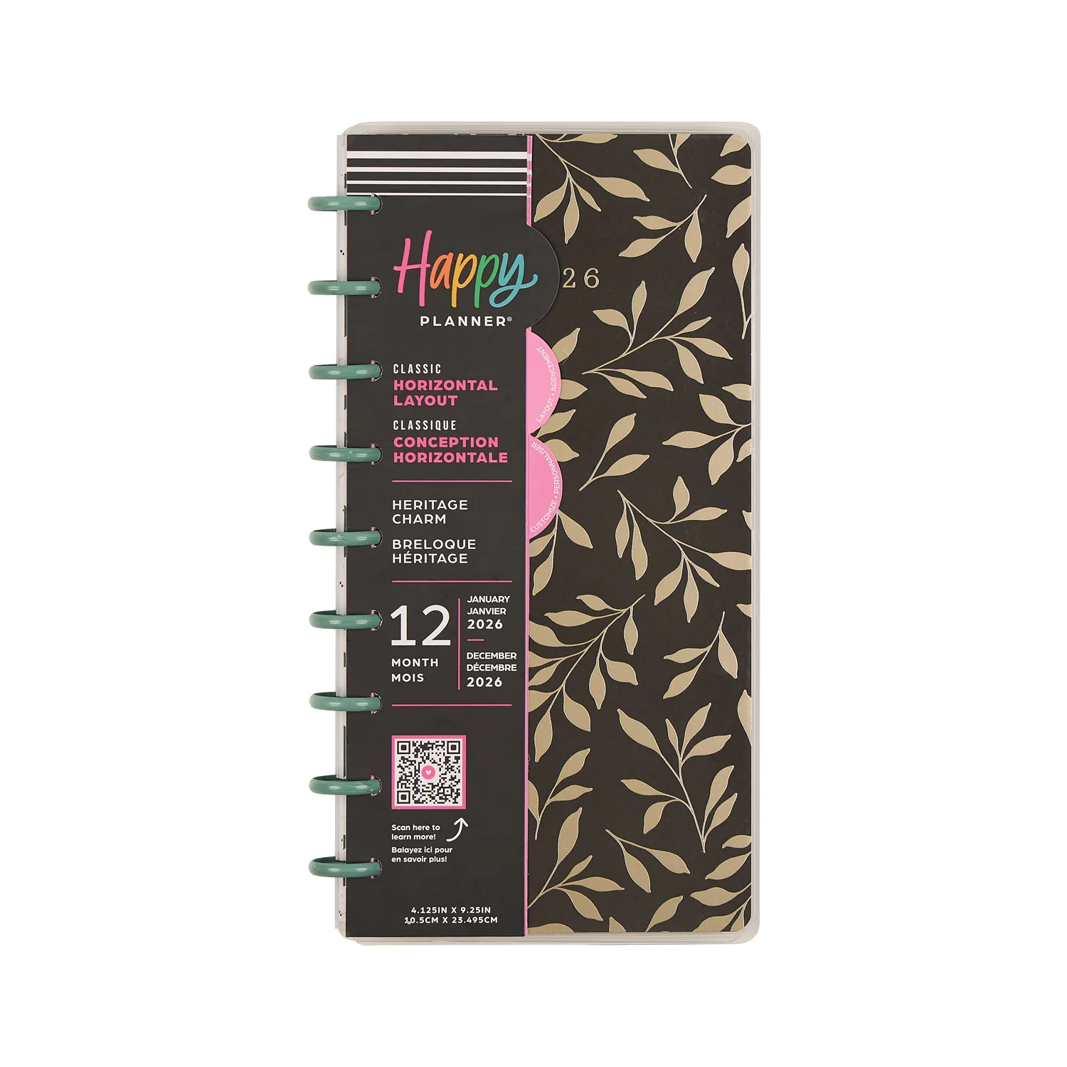 2026 Heritage Charm Customizable Planner - Skinny Classic Horizontal Layout - 12 Months - Image 18