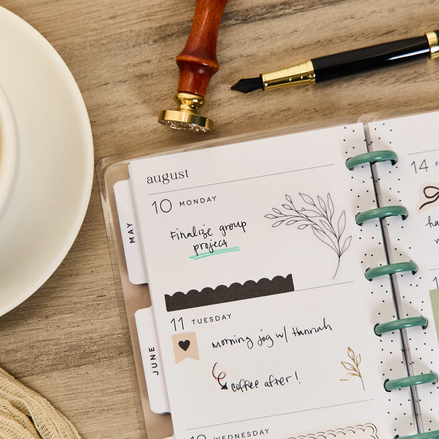 2026 Heritage Charm Customizable Planner - Skinny Classic Horizontal Layout - 12 Months - Image 5