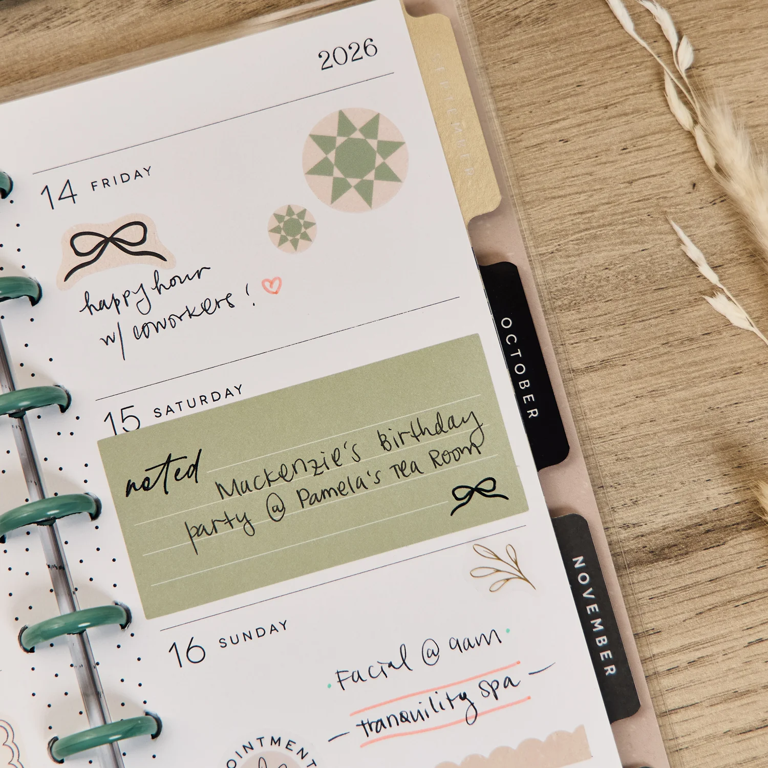 2026 Heritage Charm Customizable Planner - Skinny Classic Horizontal Layout - 12 Months - Image 6