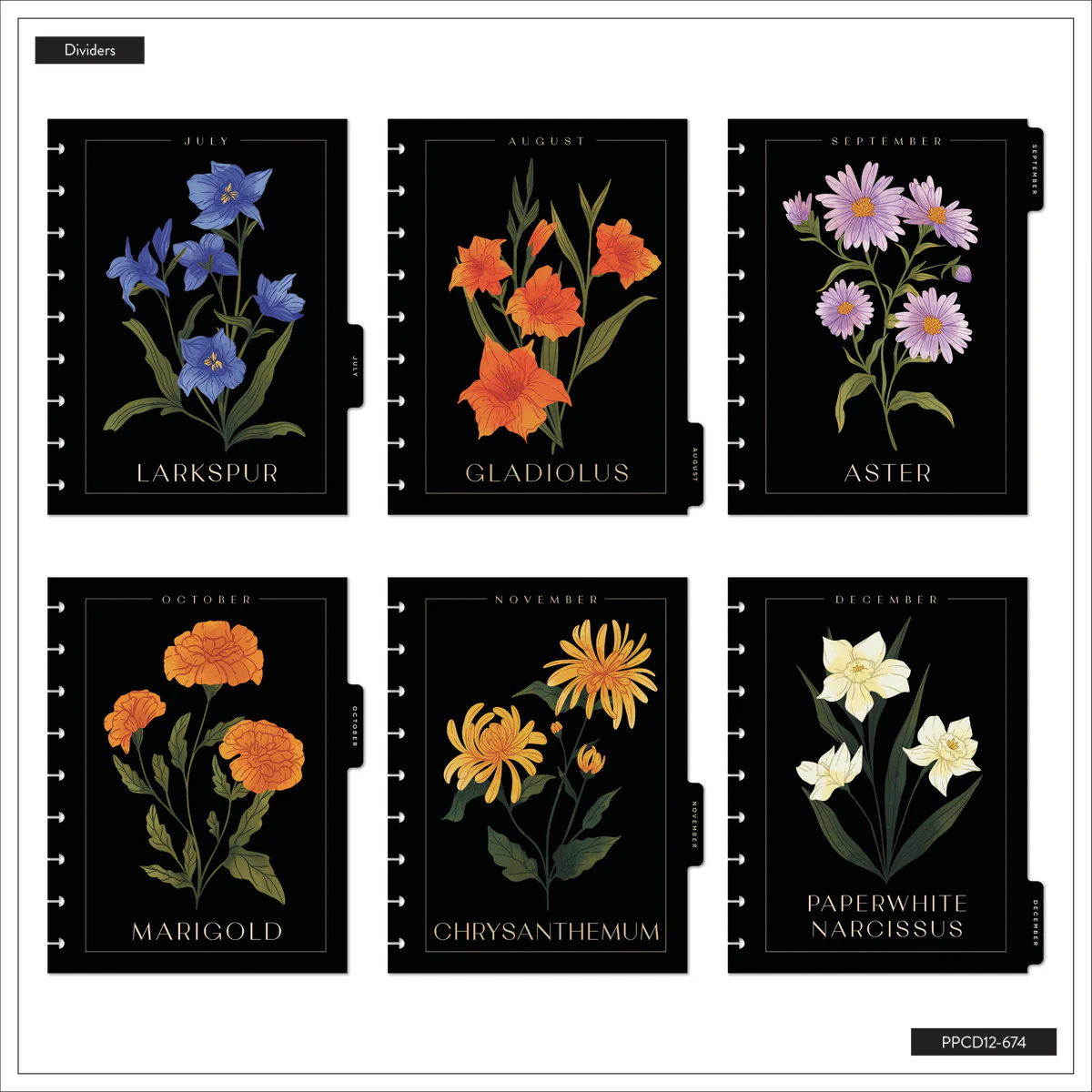 2026 Noir Garden Customizable Planner - Classic Horizontal Layout - 12 Months - Image 16