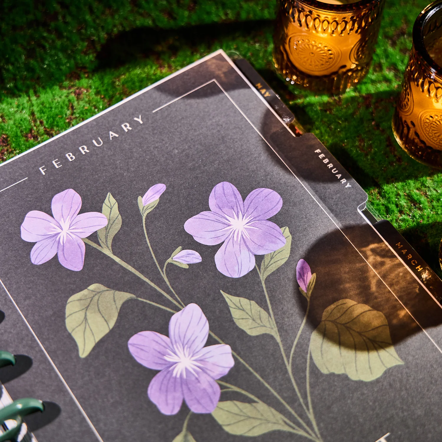 2026 Noir Garden Customizable Planner - Classic Horizontal Layout - 12 Months - Image 2