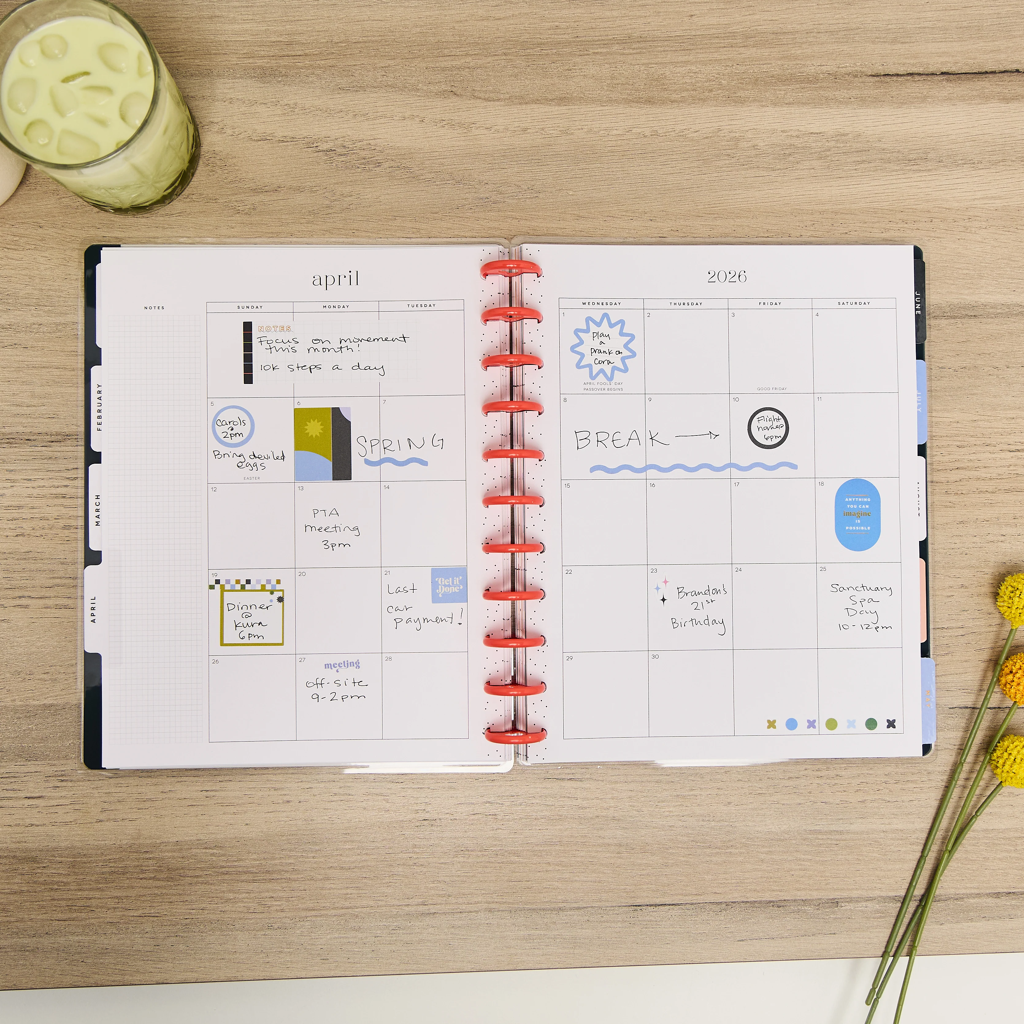 2026 Pop Splash Customizable Planner - Big Dashboard Layout - 12 Months - Image 4