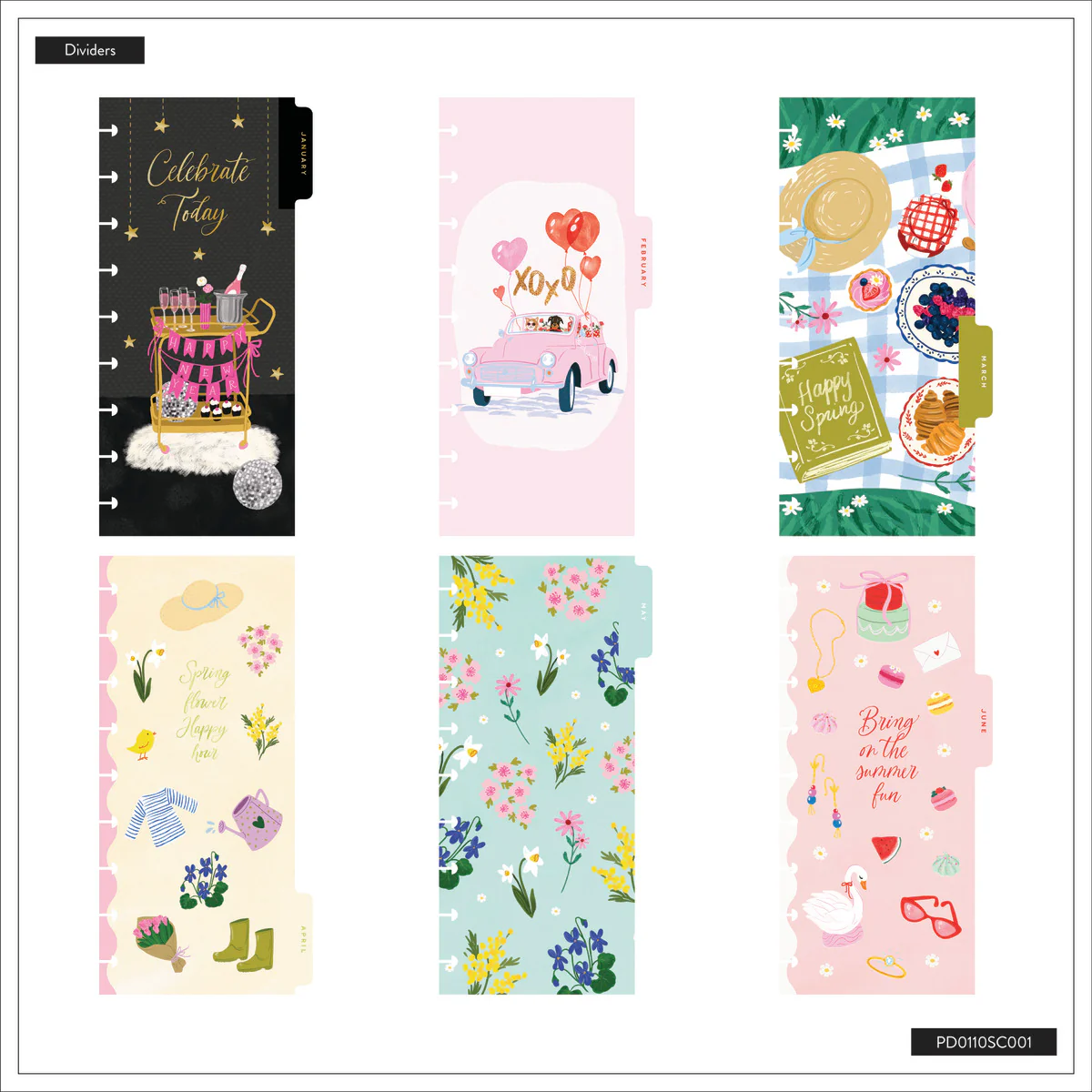 2026 Seasonal Charm Customizable Planner - Skinny Classic Horizontal Layout - 12 Months - Image 13