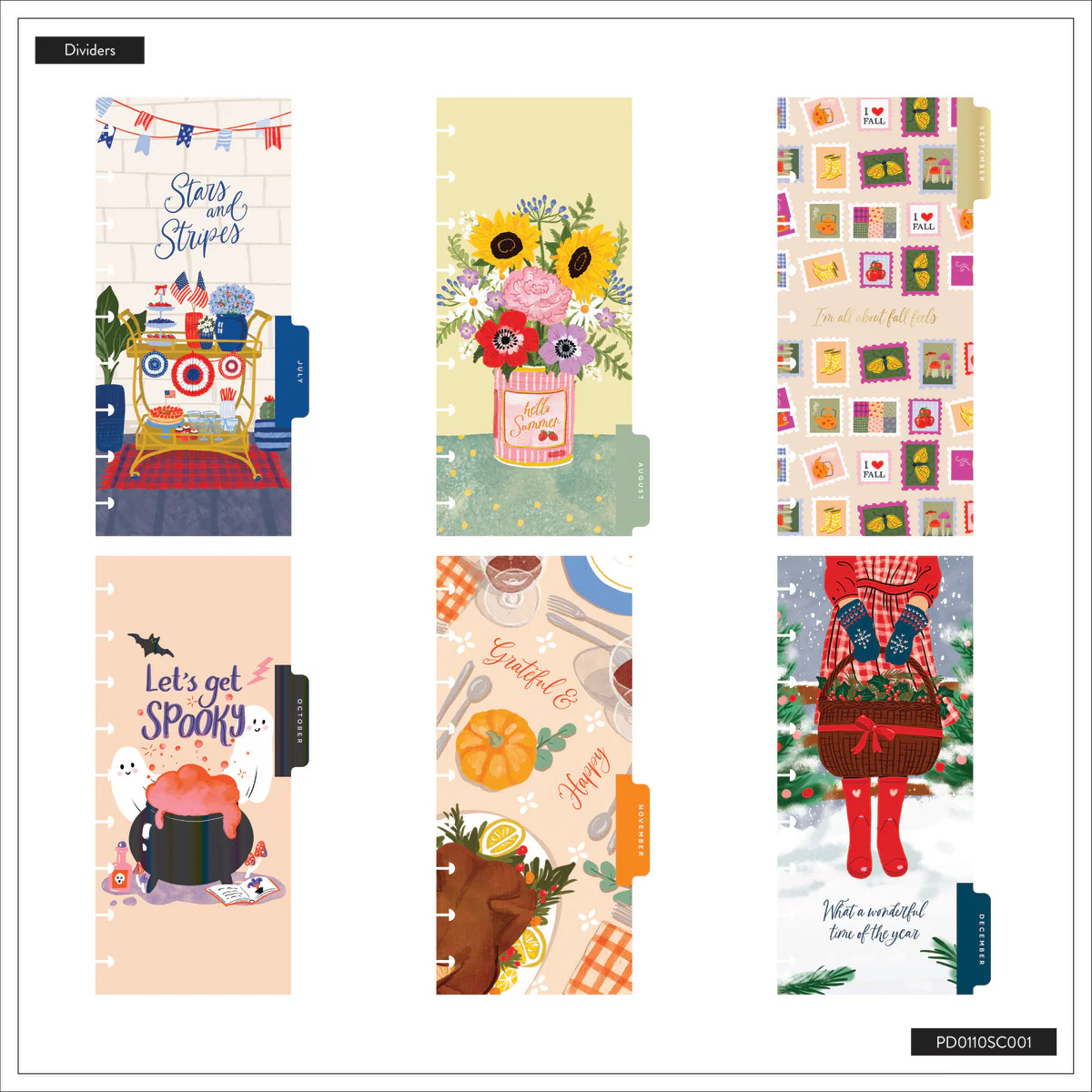 2026 Seasonal Charm Customizable Planner - Skinny Classic Horizontal Layout - 12 Months - Image 14