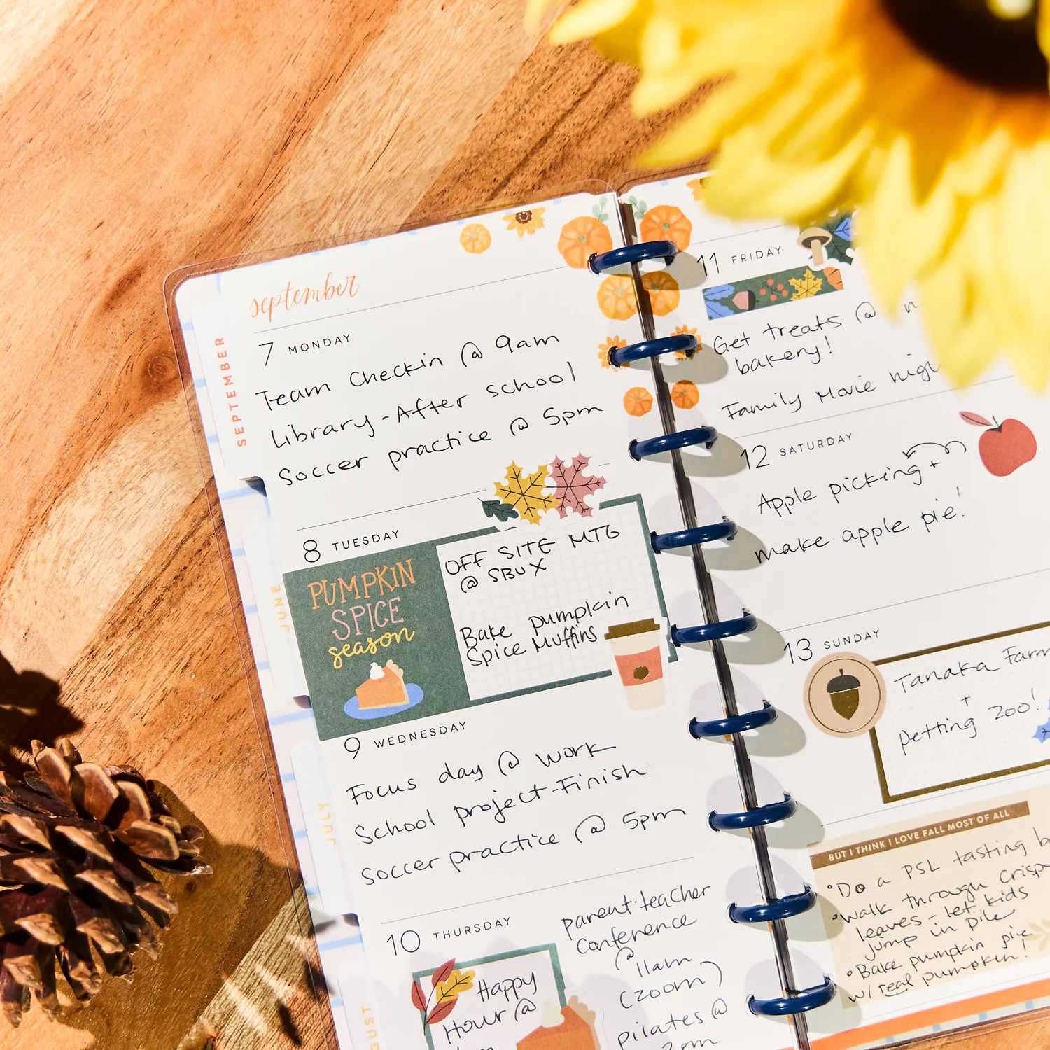 2026 Seasonal Charm Customizable Planner - Skinny Classic Horizontal Layout - 12 Months - Image 5