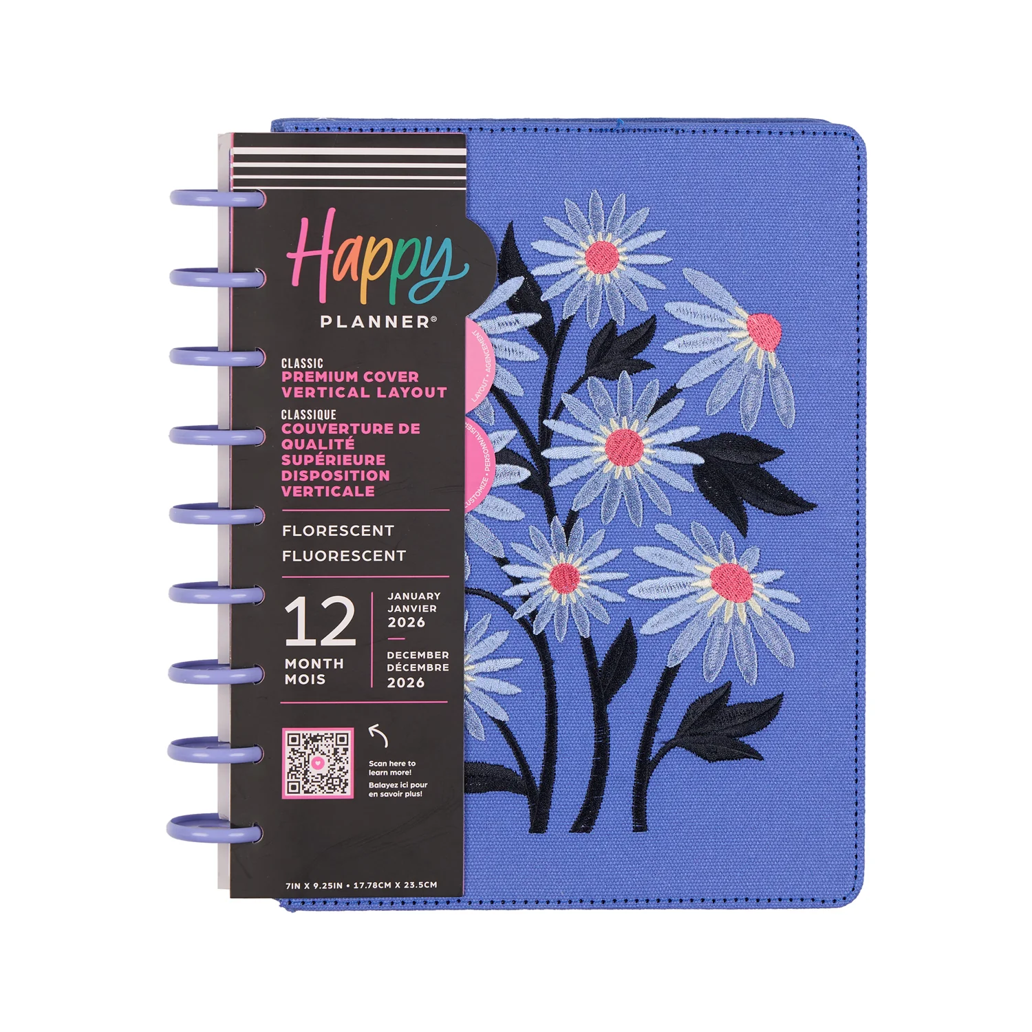 2026 SPECIALTY Florescent Florals Customizable Planner - Classic Vertical Layout - 12 Months - Image 19
