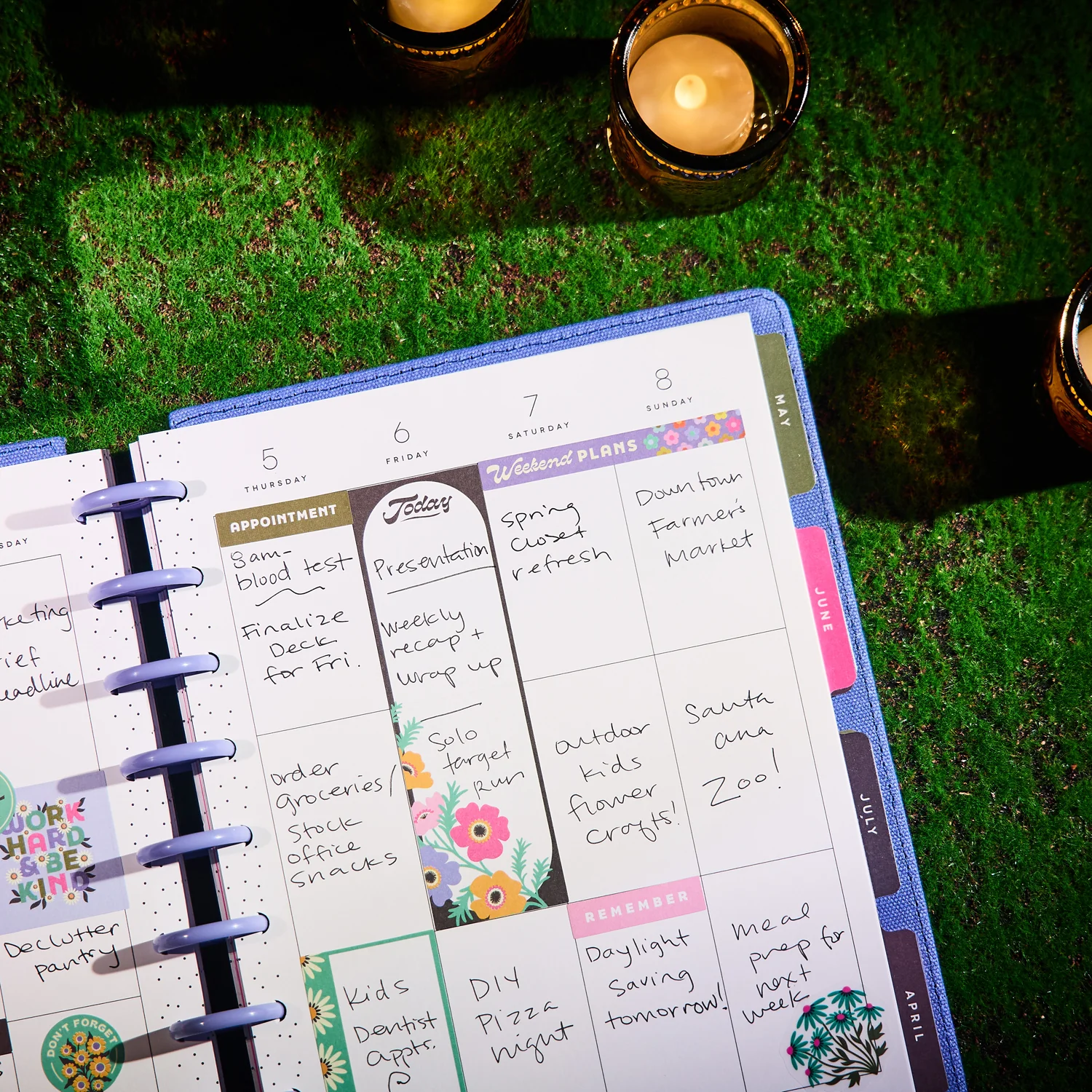 2026 SPECIALTY Florescent Florals Customizable Planner - Classic Vertical Layout - 12 Months - Image 6