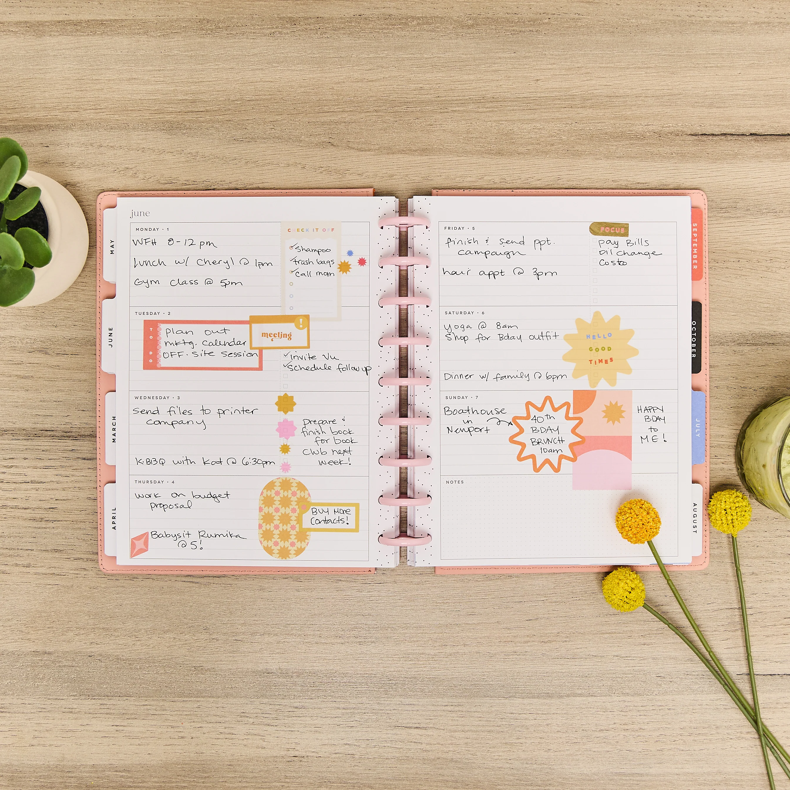 2026 SPECIALTY Pop Splash Customizable Planner - Classic Horizontal Layout - 12 Months - Image 6
