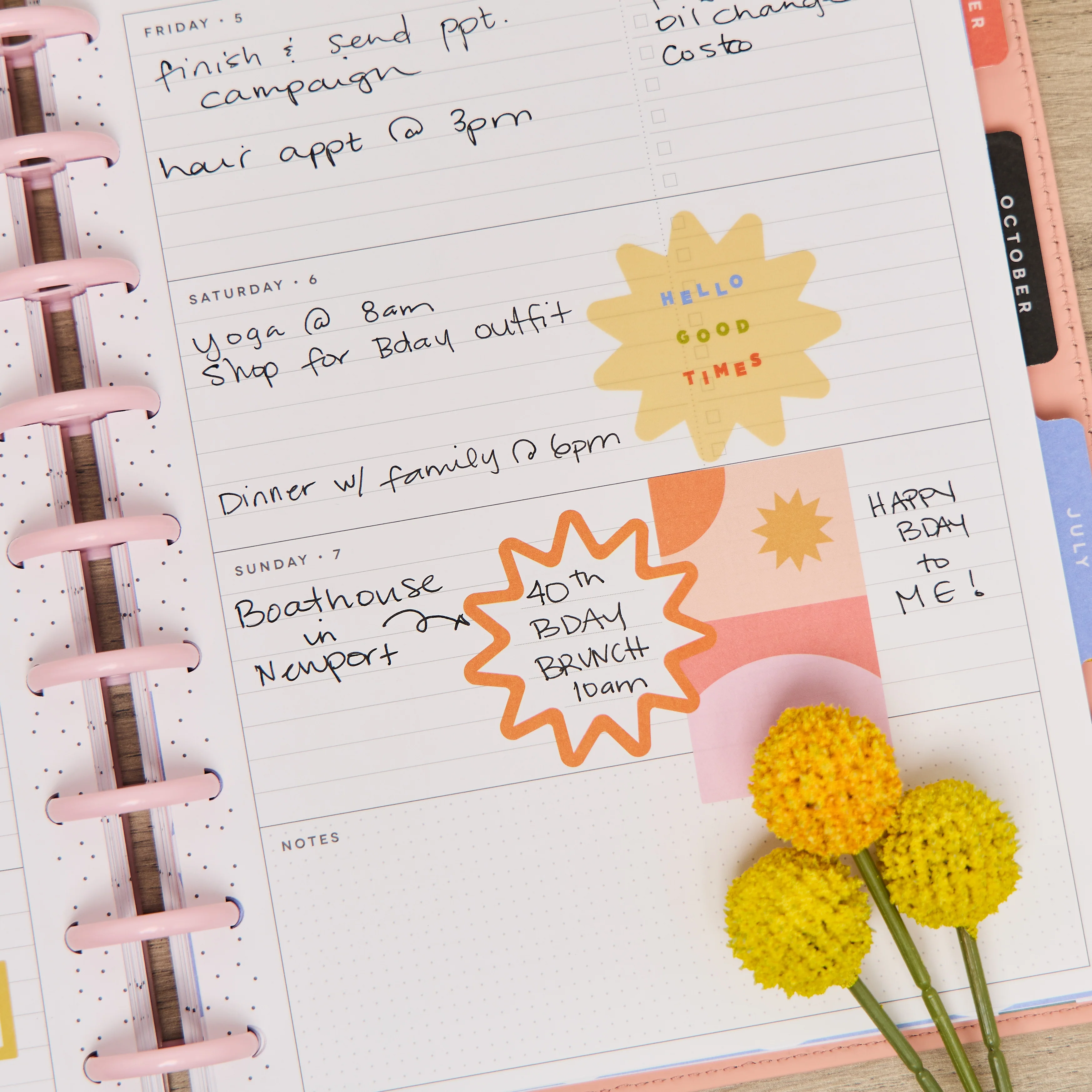 2026 SPECIALTY Pop Splash Customizable Planner - Classic Horizontal Layout - 12 Months - Image 8