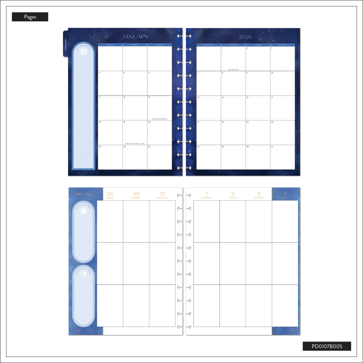 2026 Star Signs Customizable Planner - Big Vertical Layout - 12 Months - Image 18