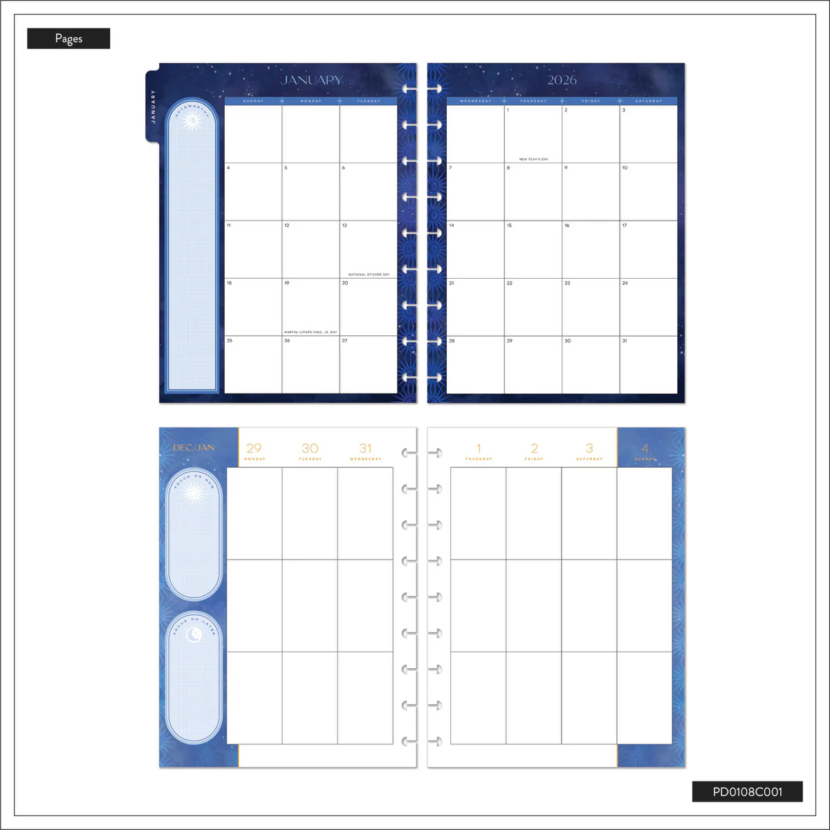 2026 Star Signs Customizable Planner - Classic Vertical Layout - 12 Months - Image 17
