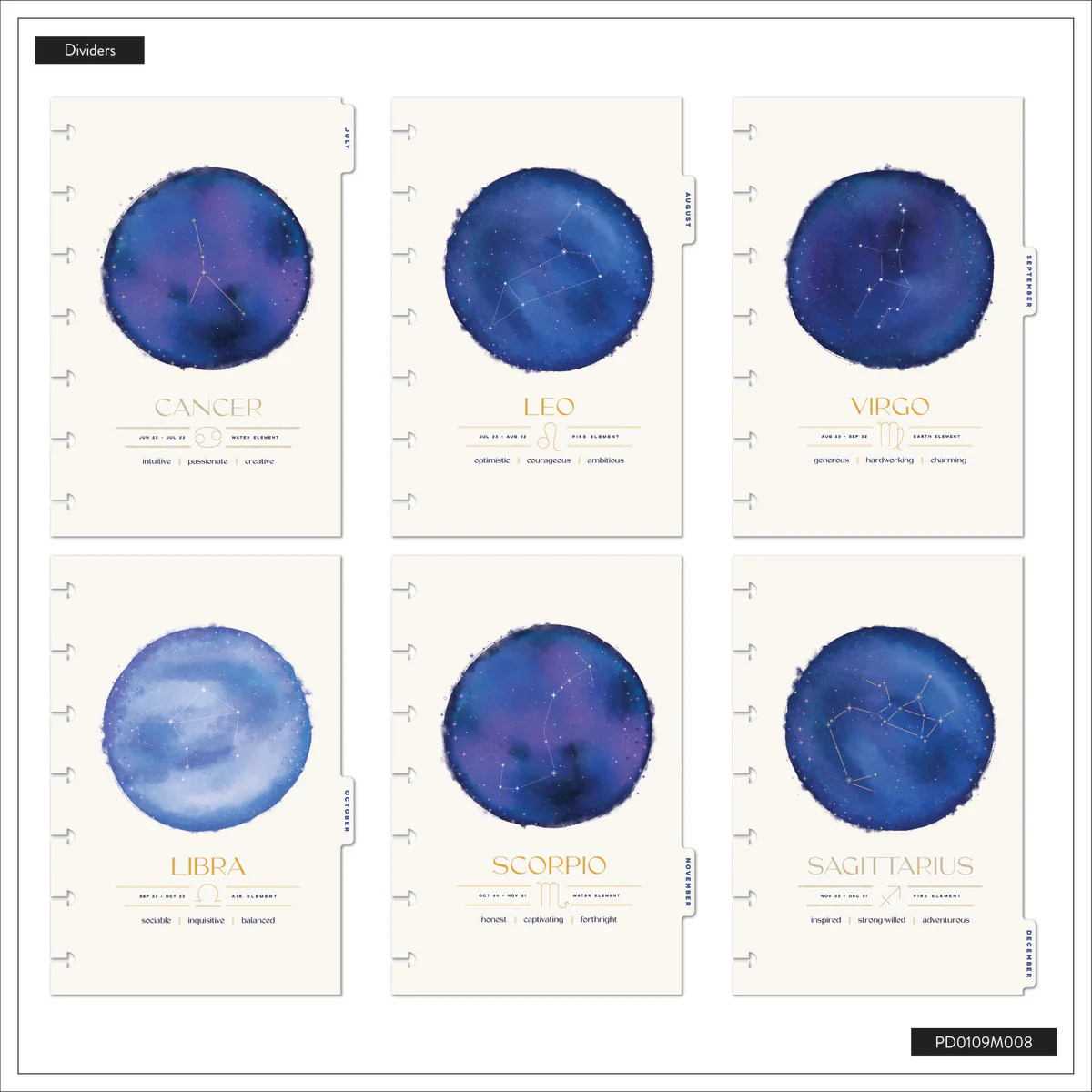2026 Star Signs Customizable Planner - Mini Dashboard Layout - 12 Months - Image 16