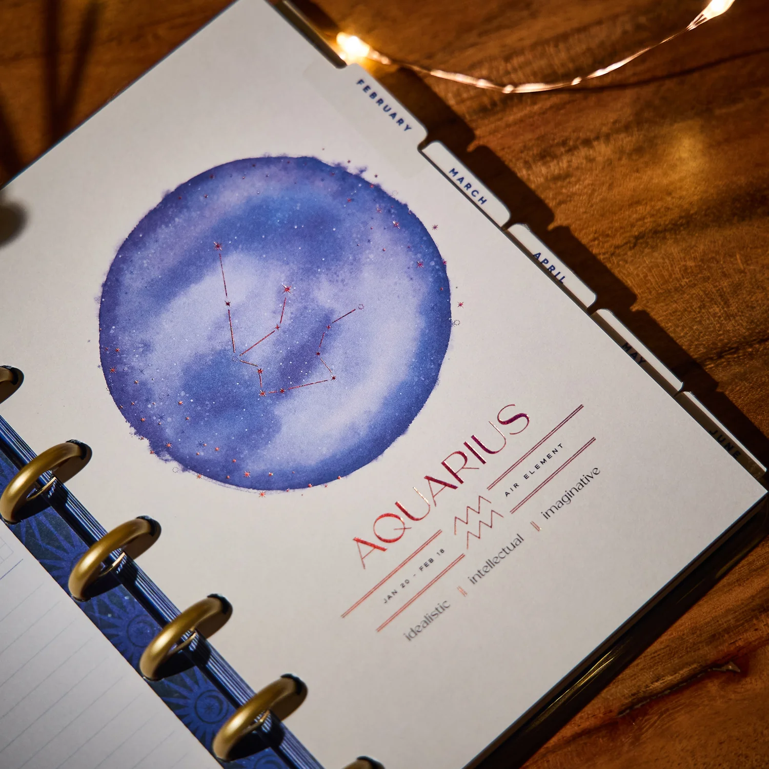 2026 Star Signs Customizable Planner - Mini Dashboard Layout - 12 Months - Image 2