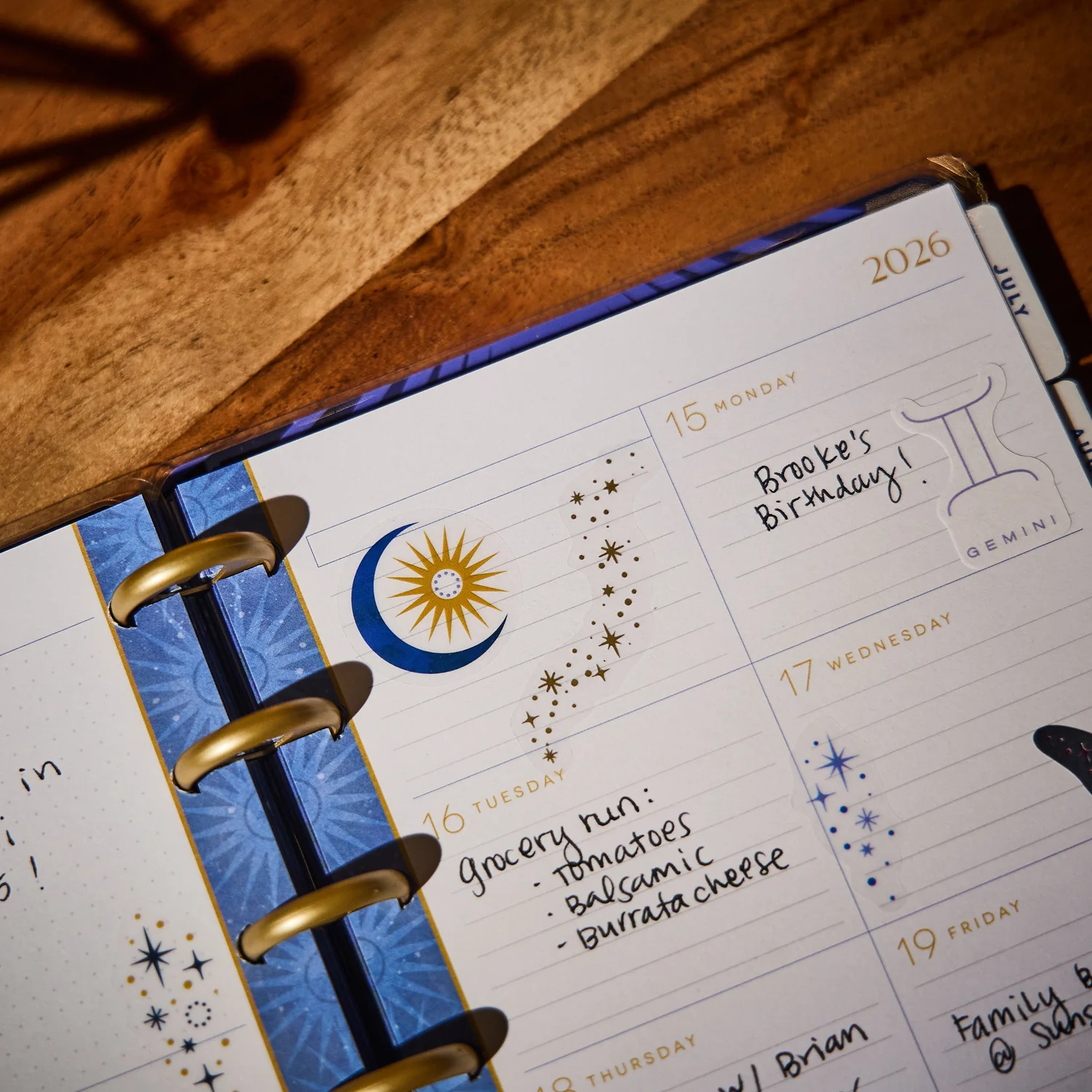 2026 Star Signs Customizable Planner - Mini Dashboard Layout - 12 Months - Image 5