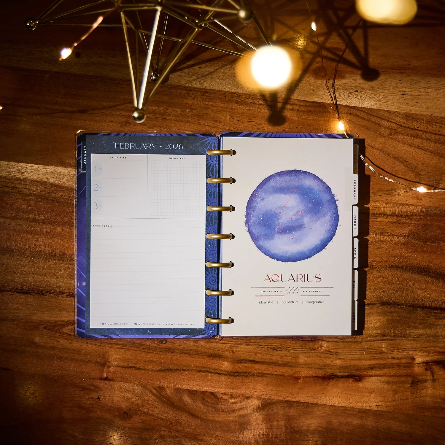 2026 Star Signs Customizable Planner - Mini Dashboard Layout - 12 Months - Image 8