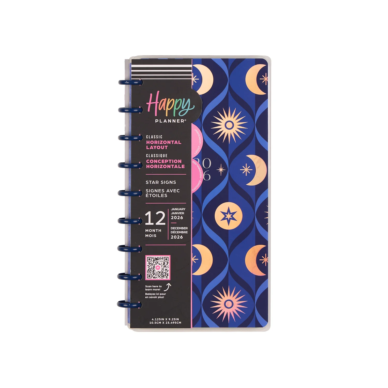 2026 Star Signs Customizable Planner - Skinny Classic Horizontal Layout - 12 Months - Image 3
