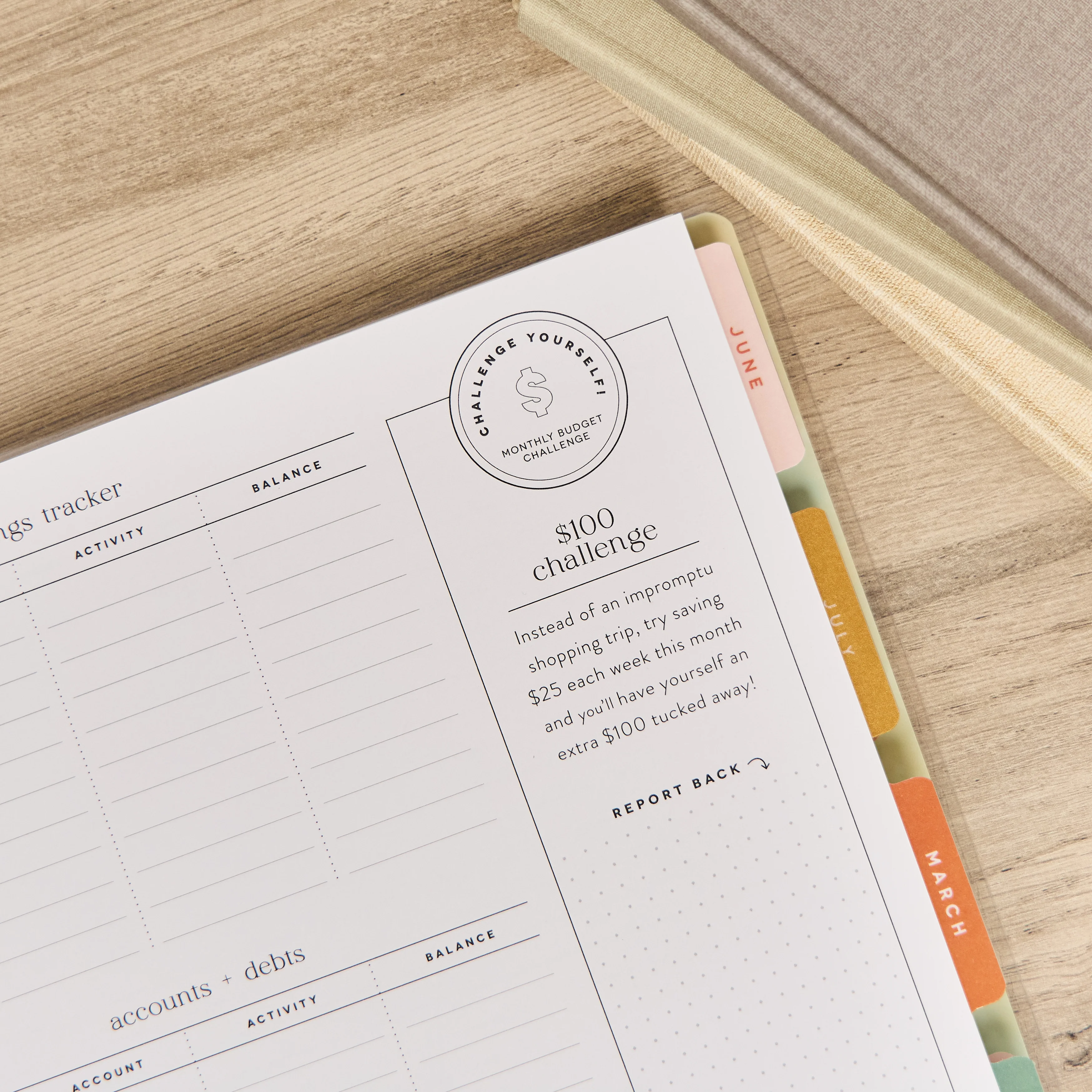 2026 Textured Canvas Customizable Budget Planner - Big Budget Layout - 12 Months - Image 11