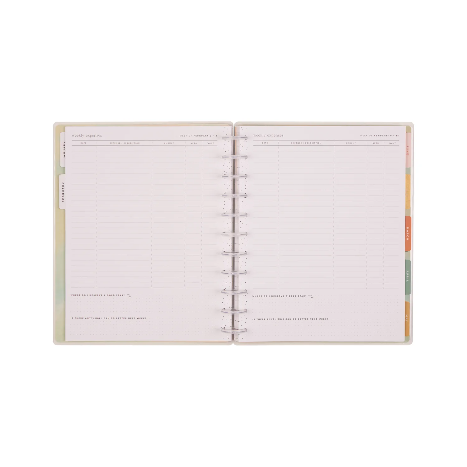 2026 Textured Canvas Customizable Budget Planner - Big Budget Layout - 12 Months - Image 16