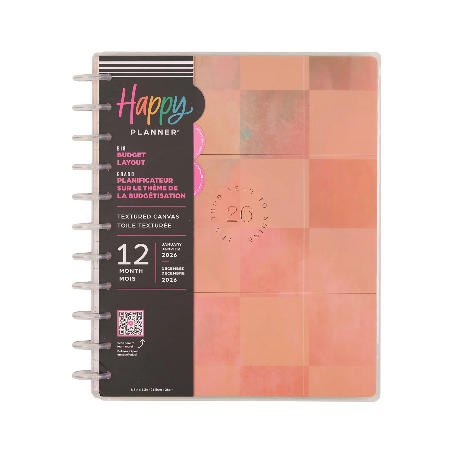 2026 Textured Canvas Customizable Budget Planner - Big Budget Layout - 12 Months - Image 20