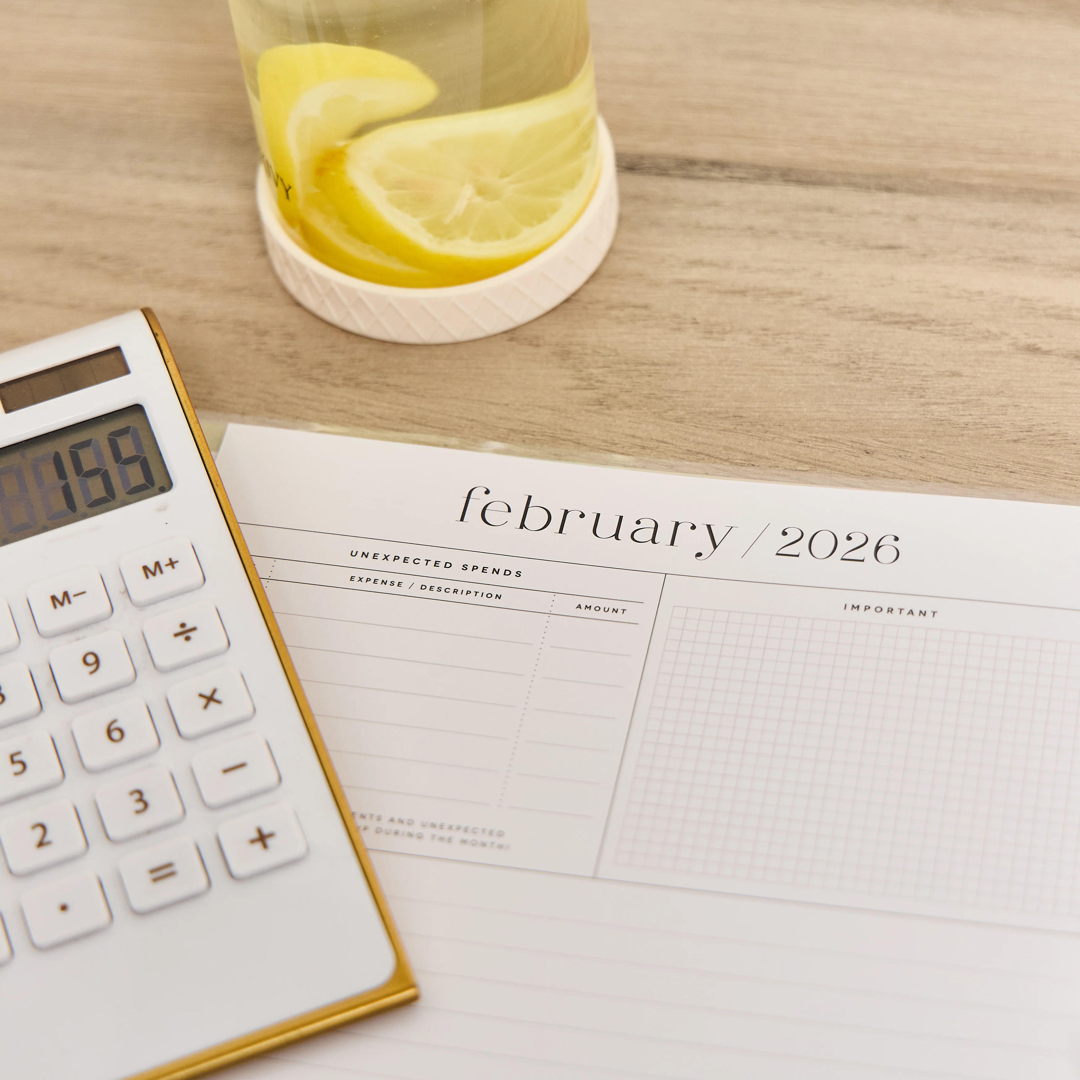 2026 Textured Canvas Customizable Budget Planner - Big Budget Layout - 12 Months - Image 9