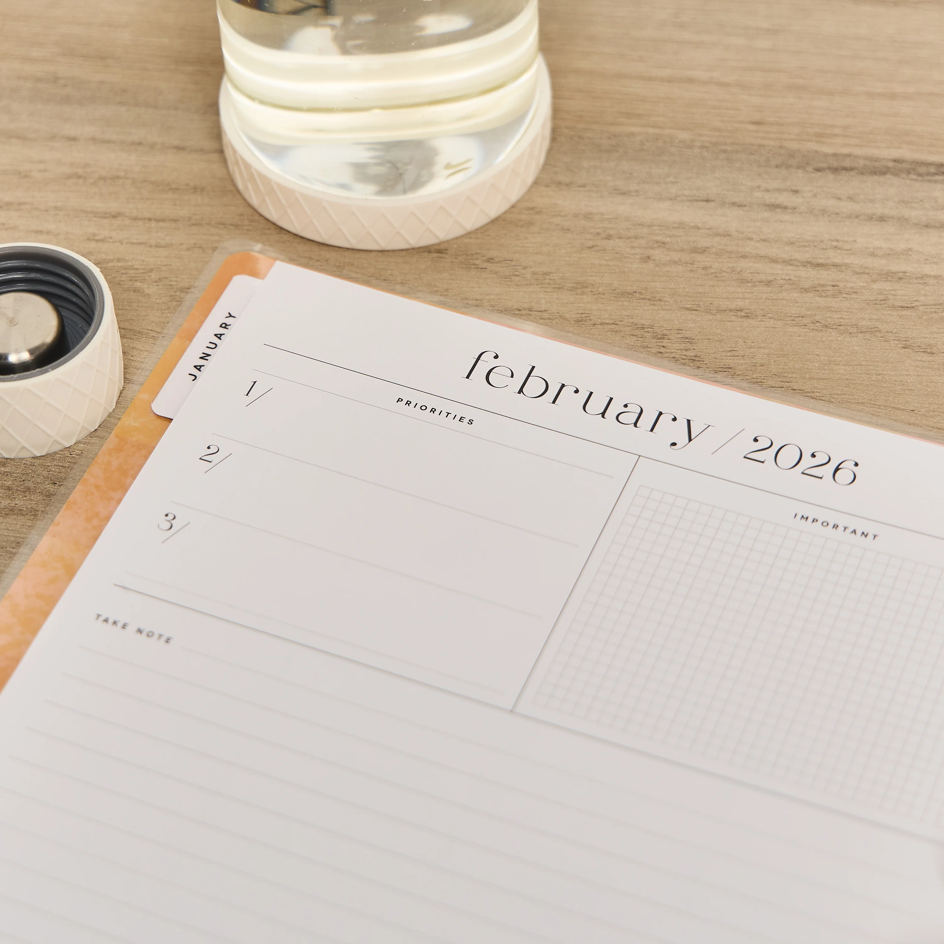 2026 Textured Canvas Customizable Planner - Big Vertical Layout - 12 Months - Image 4
