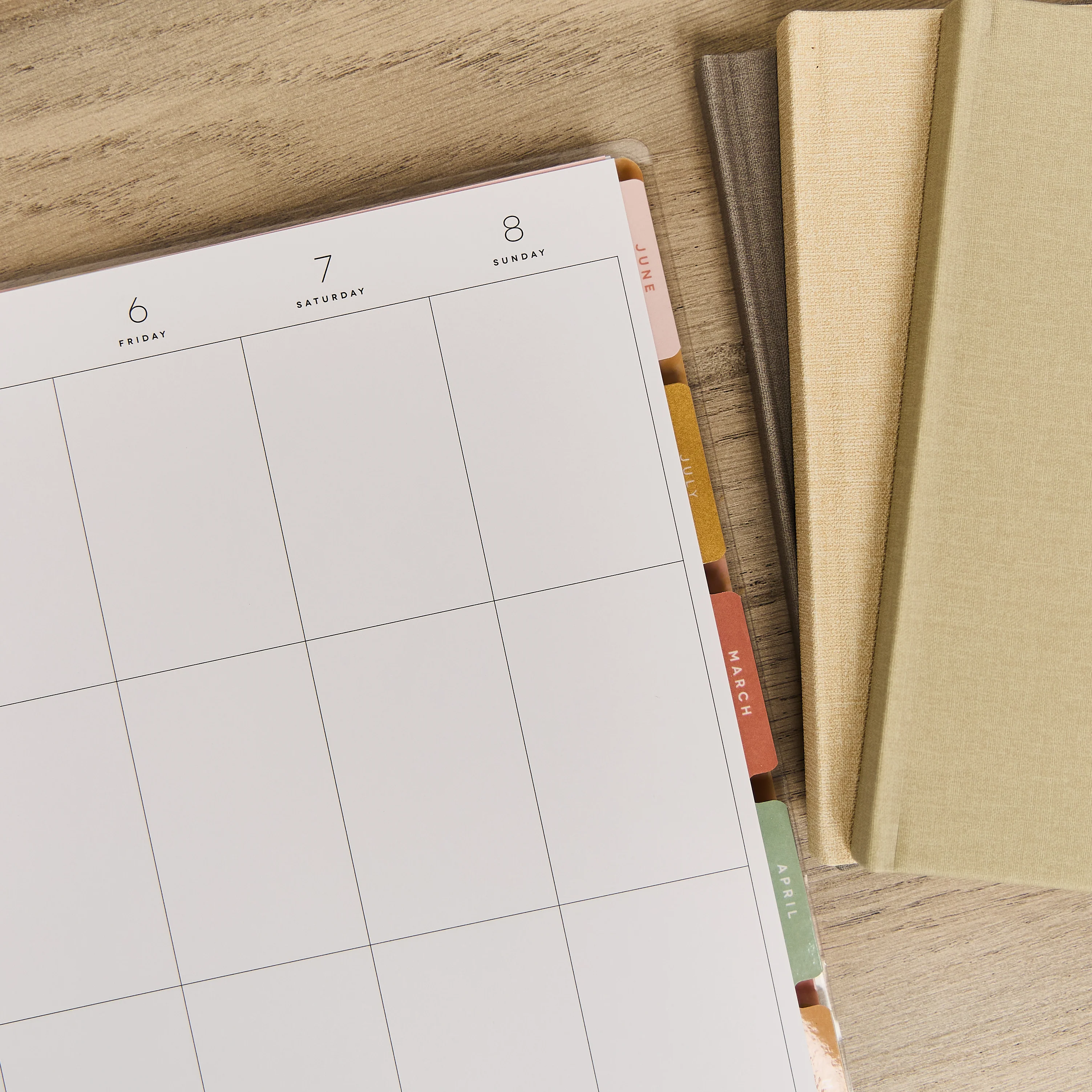 2026 Textured Canvas Customizable Planner - Big Vertical Layout - 12 Months - Image 6