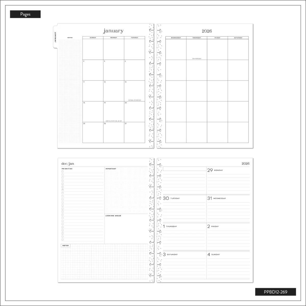 2026 Uplifting Notes Customizable Planner - Big Dashboard Layout - 12 Months - Image 20