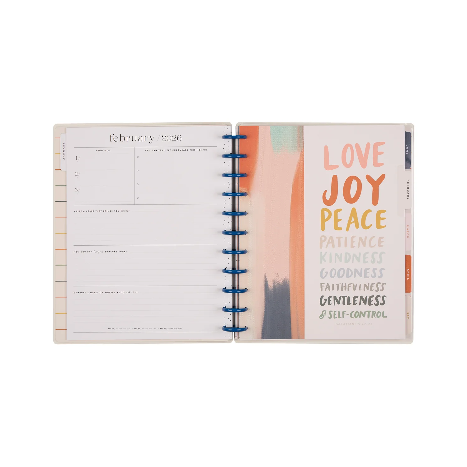 2026 Watercolor Grace Customizable Faith Planner - Big Faith Layout - 12 Months - Image 15