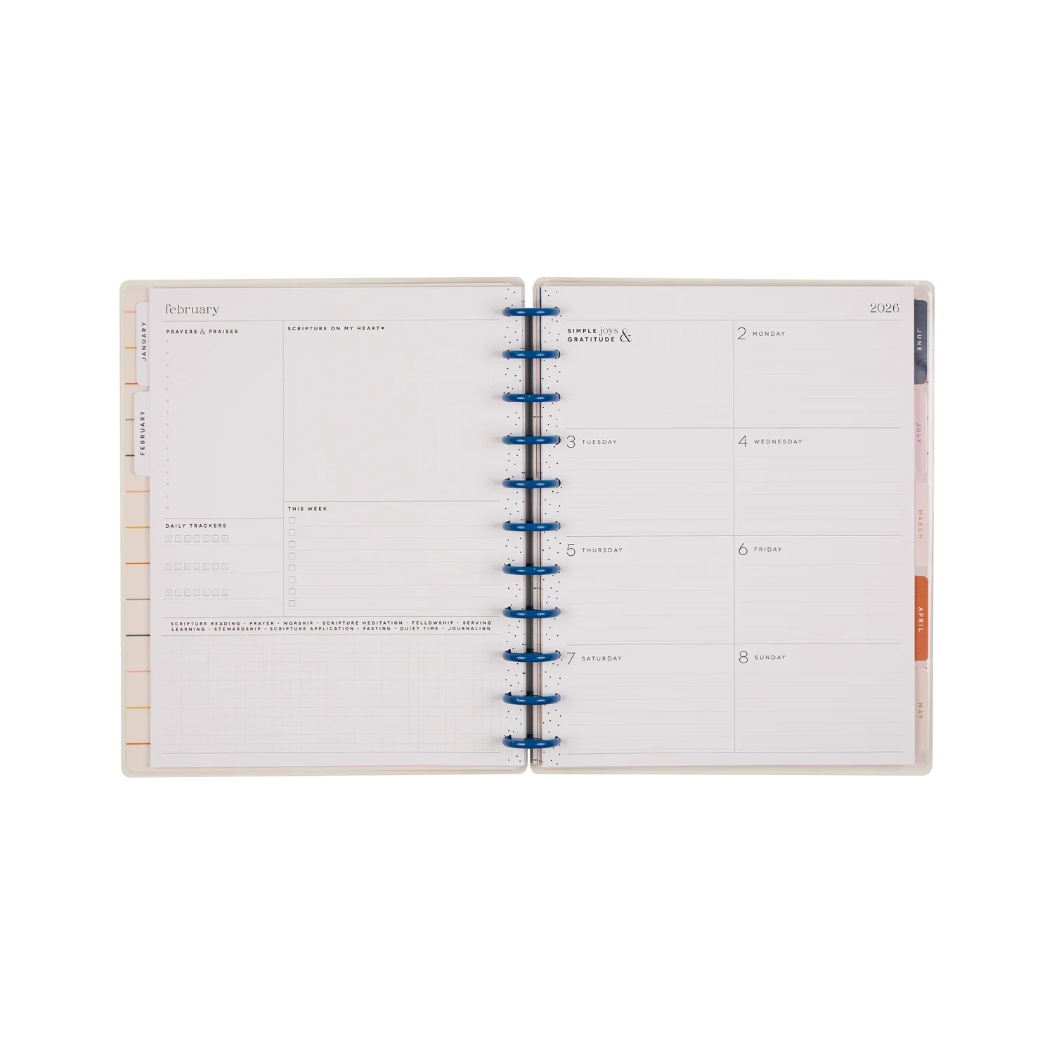 2026 Watercolor Grace Customizable Faith Planner - Big Faith Layout - 12 Months - Image 17