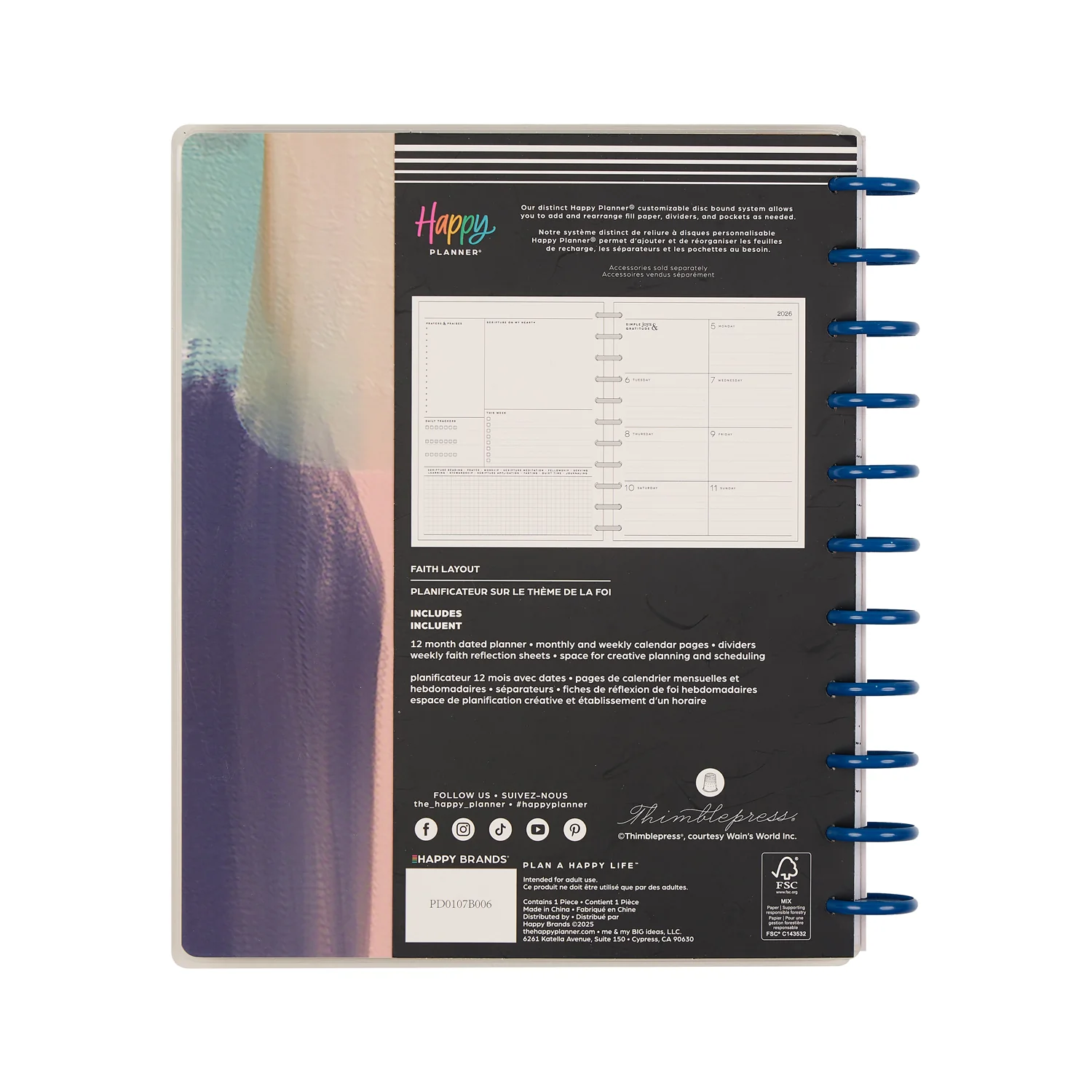 2026 Watercolor Grace Customizable Faith Planner - Big Faith Layout - 12 Months - Image 23