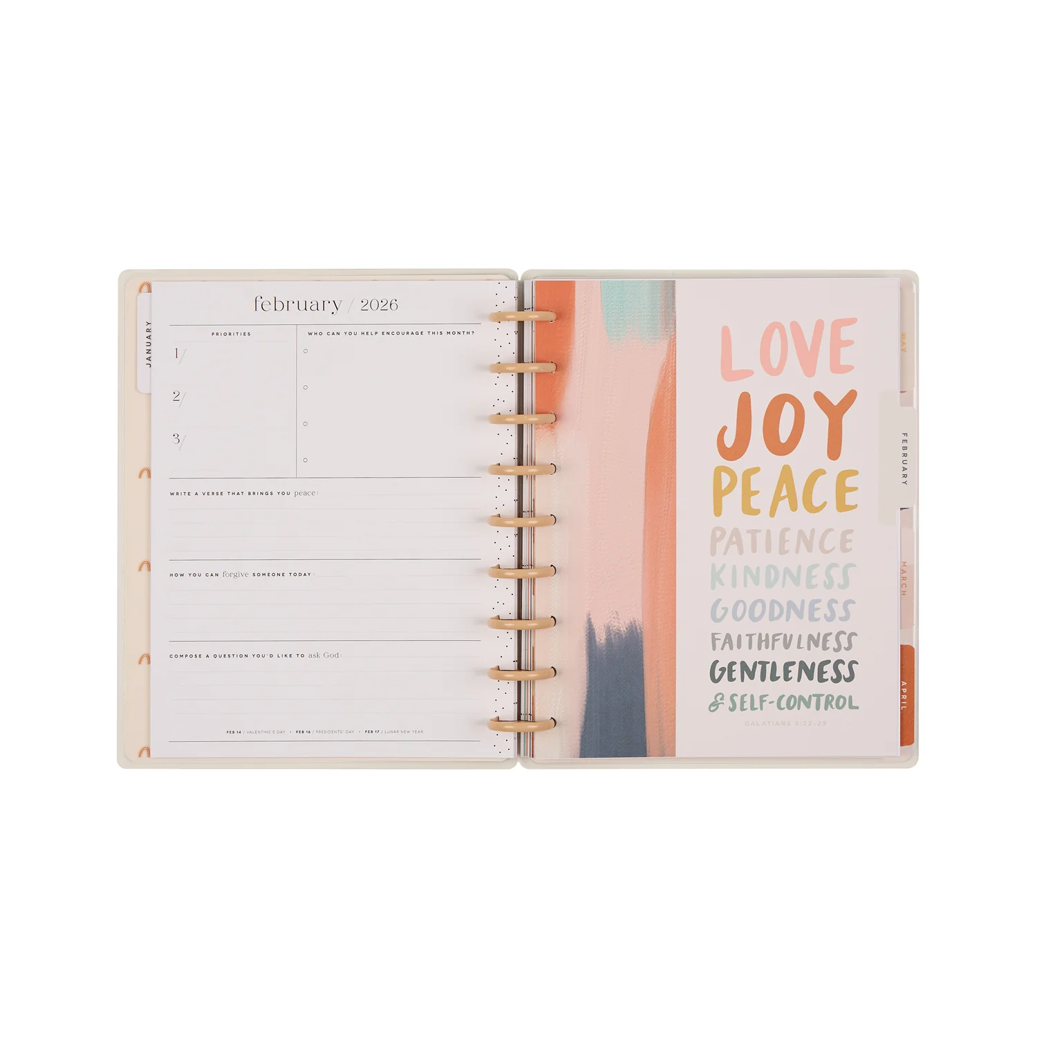 2026 Watercolor Grace Customizable Faith Planner - Classic Faith Layout - 12 Months - Image 12