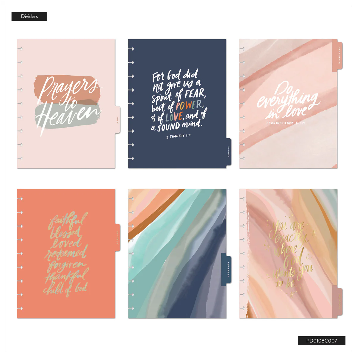 2026 Watercolor Grace Customizable Faith Planner - Classic Faith Layout - 12 Months - Image 16