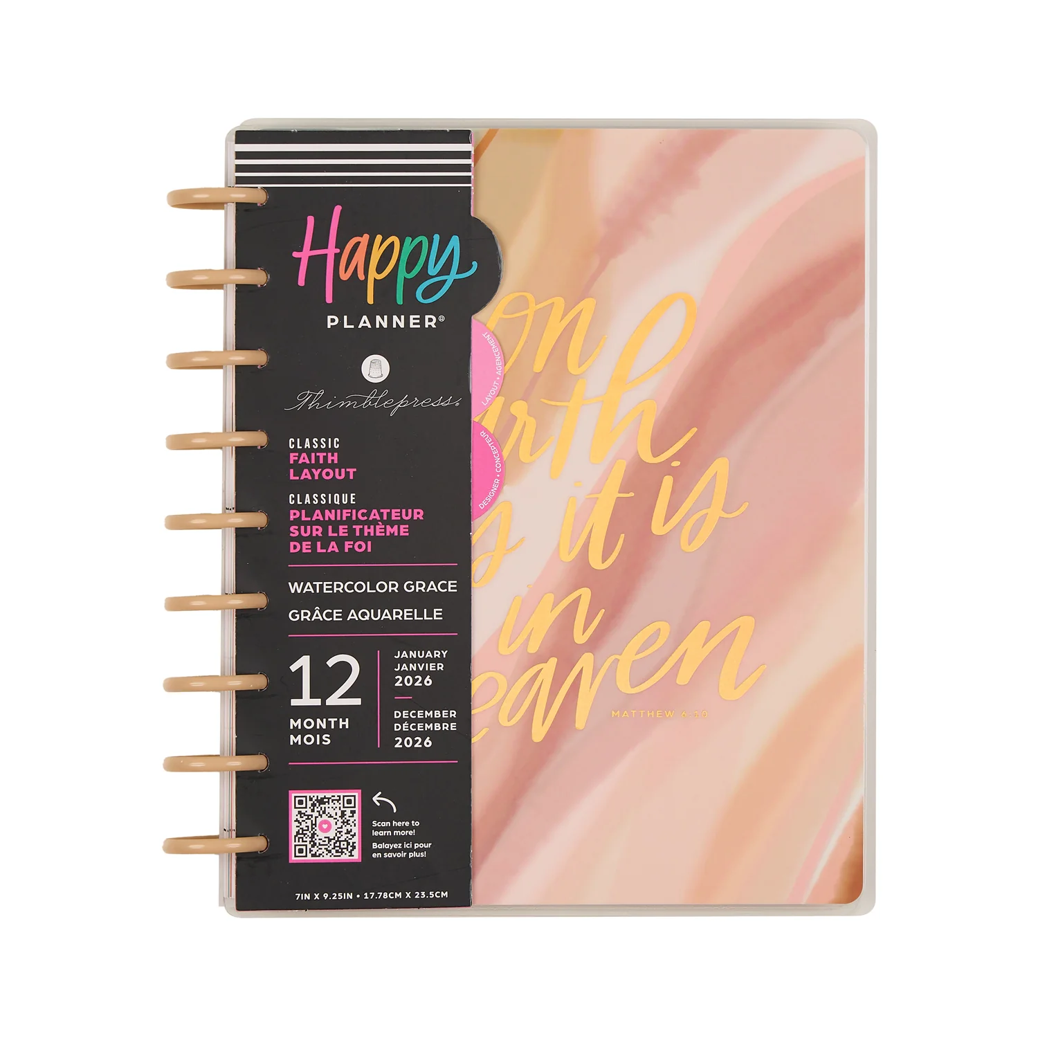 2026 Watercolor Grace Customizable Faith Planner - Classic Faith Layout - 12 Months - Image 18