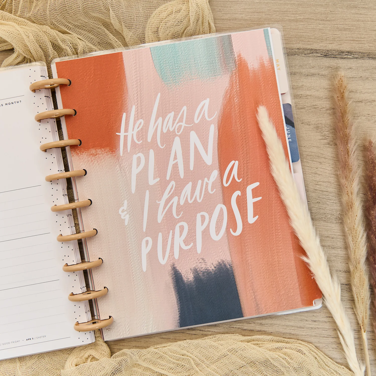 2026 Watercolor Grace Customizable Faith Planner - Classic Faith Layout - 12 Months - Image 2