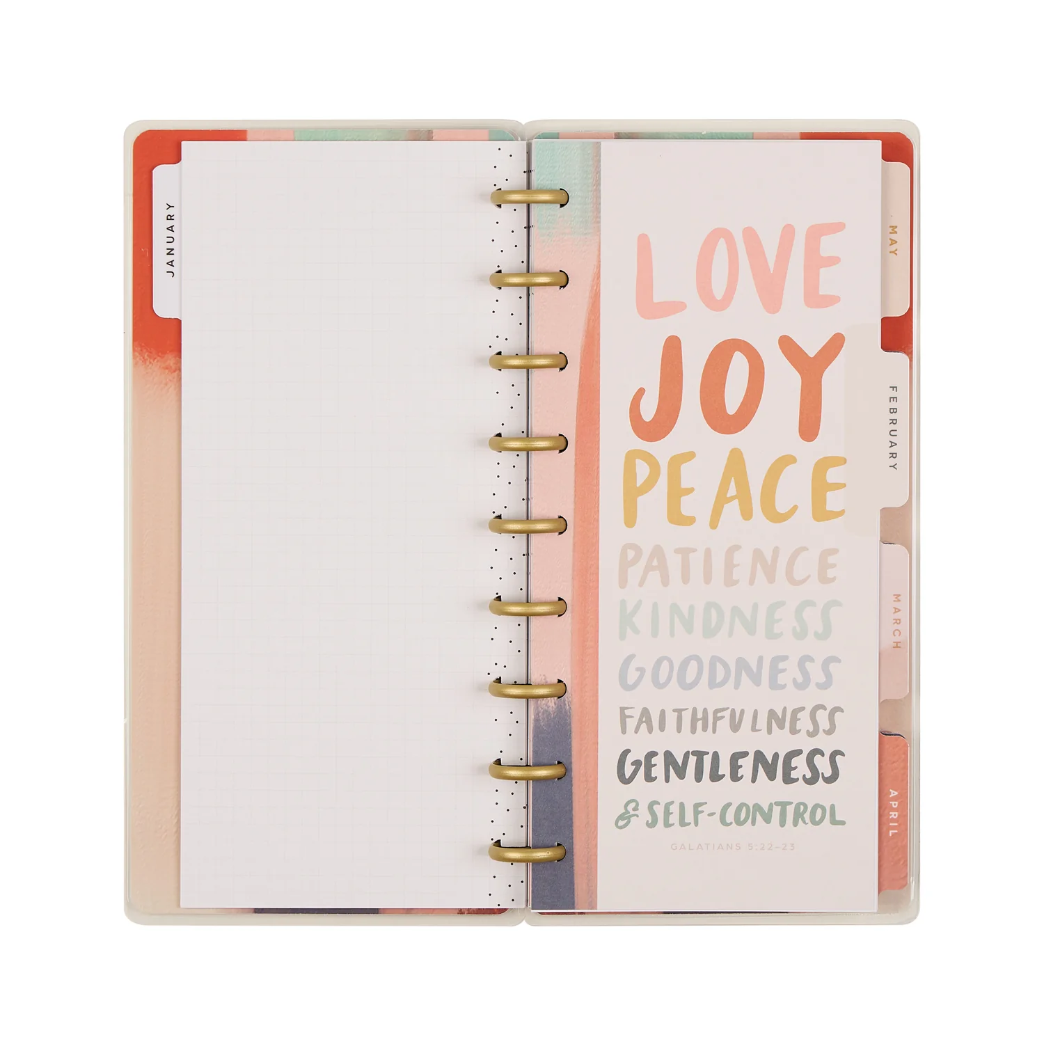 2026 Watercolor Grace Customizable Faith Planner - Skinny Classic Horizontal Layout - 12 Months - Image 12