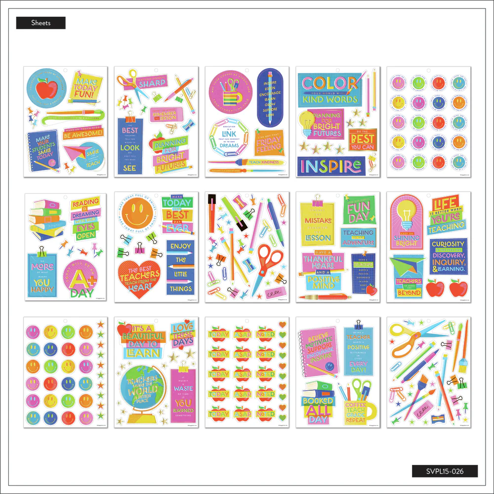Abstract Silkscreen Teacher - Large Value Pack Stickers - Image 5